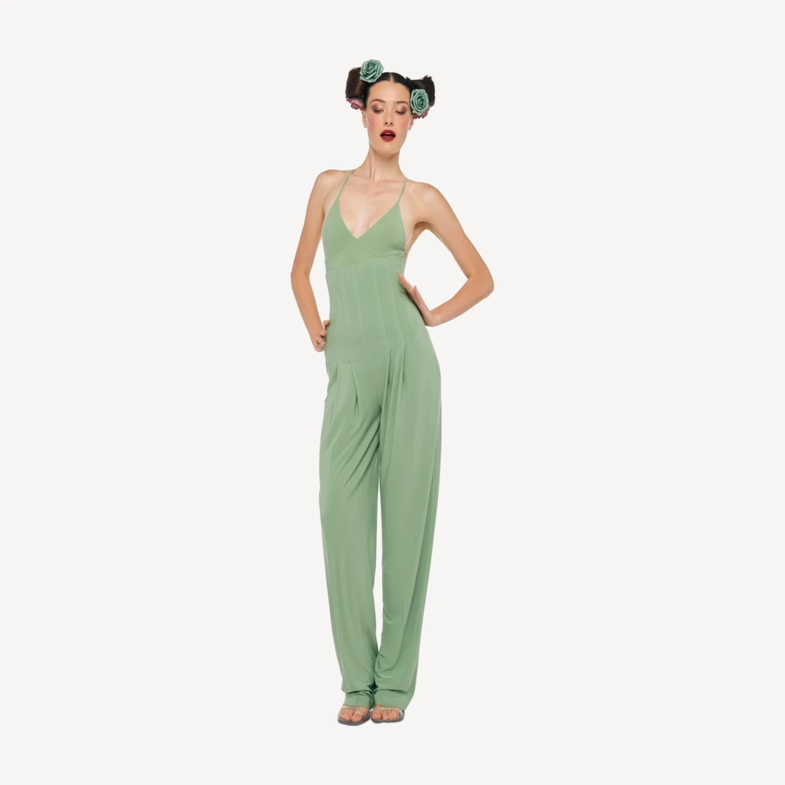 HIGH WAIST TAILORED PLEAT PANT