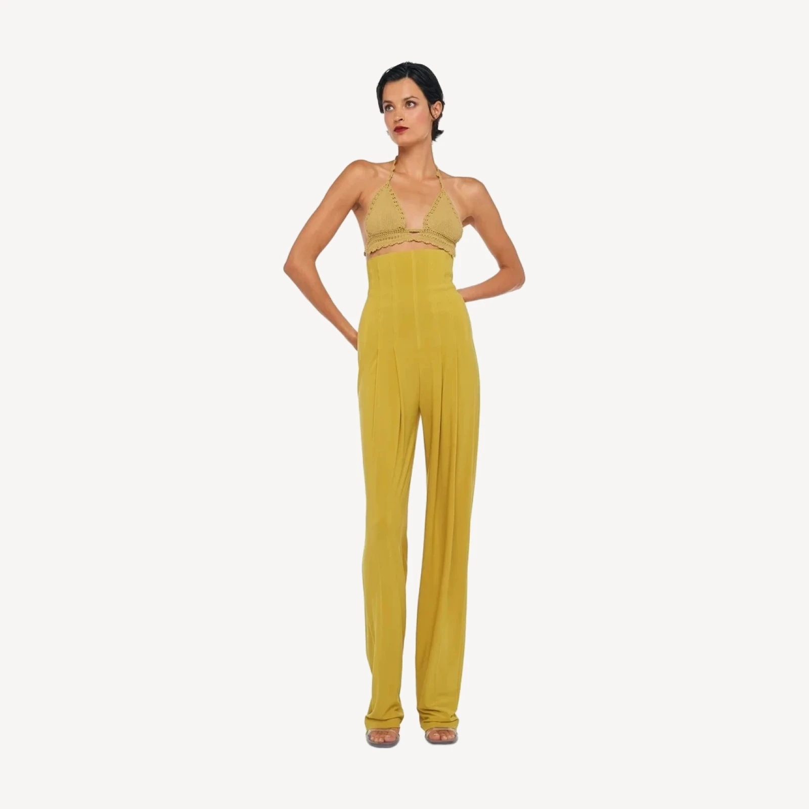 HIGH WAIST TAILORED PLEAT PANT