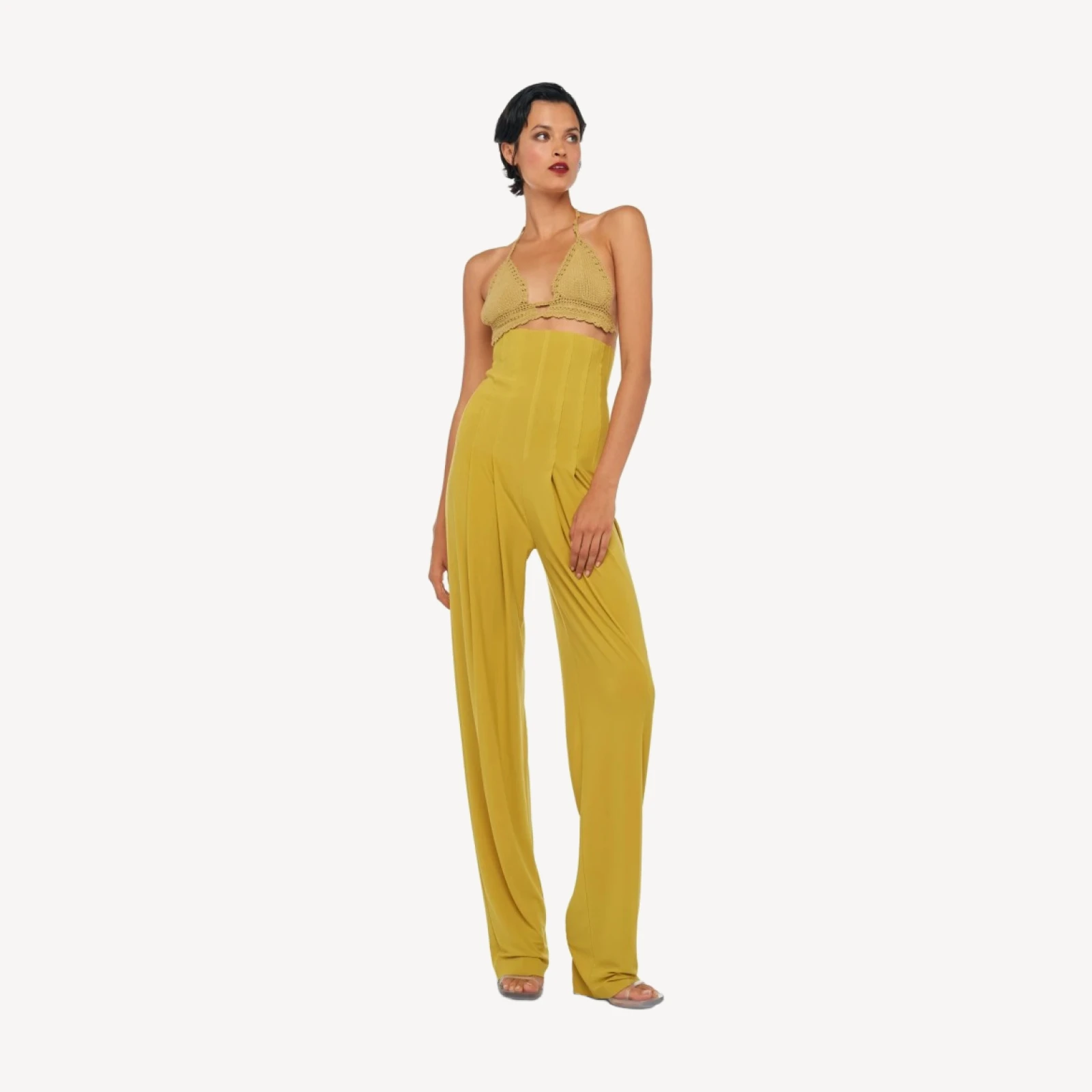 HIGH WAIST TAILORED PLEAT PANT