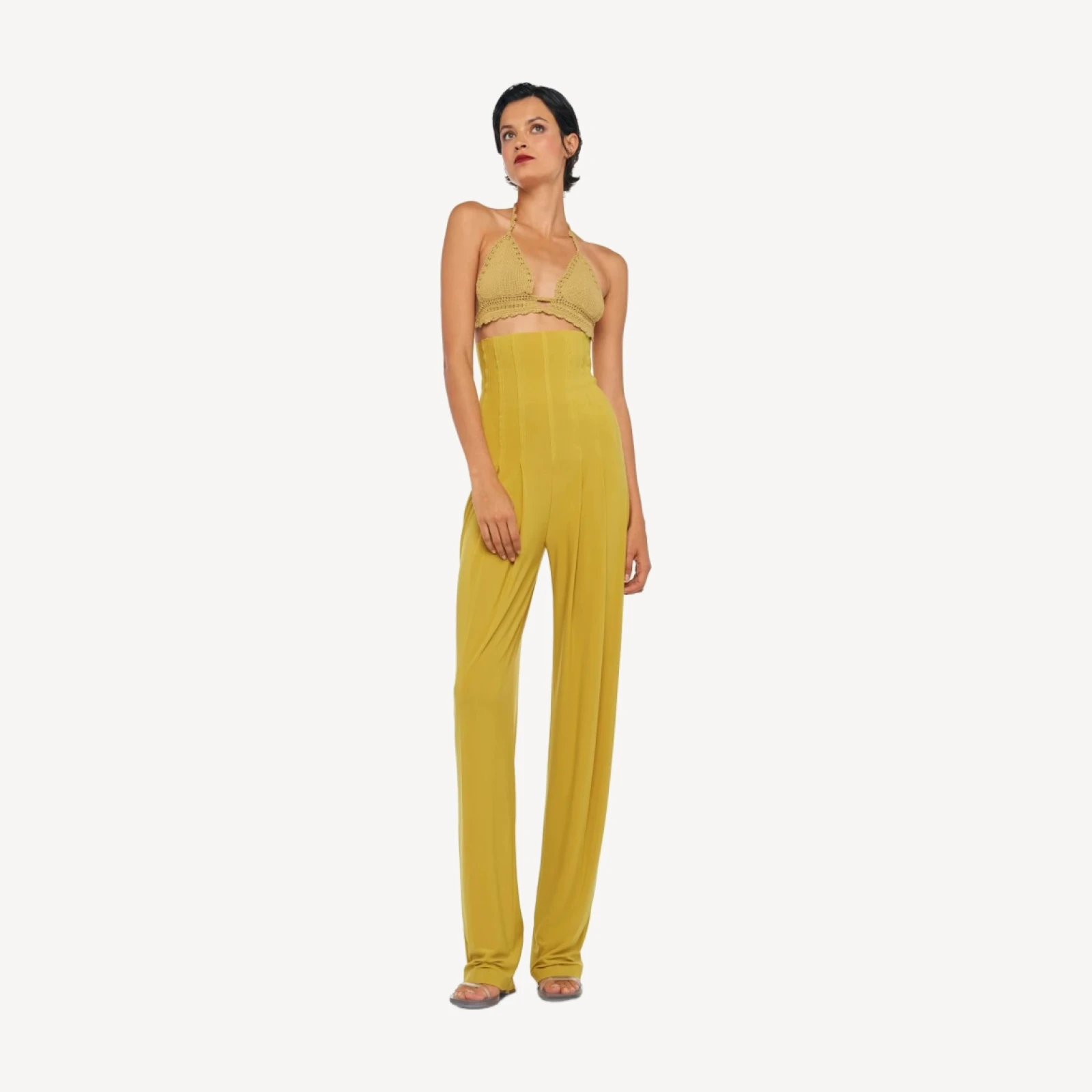 HIGH WAIST TAILORED PLEAT PANT