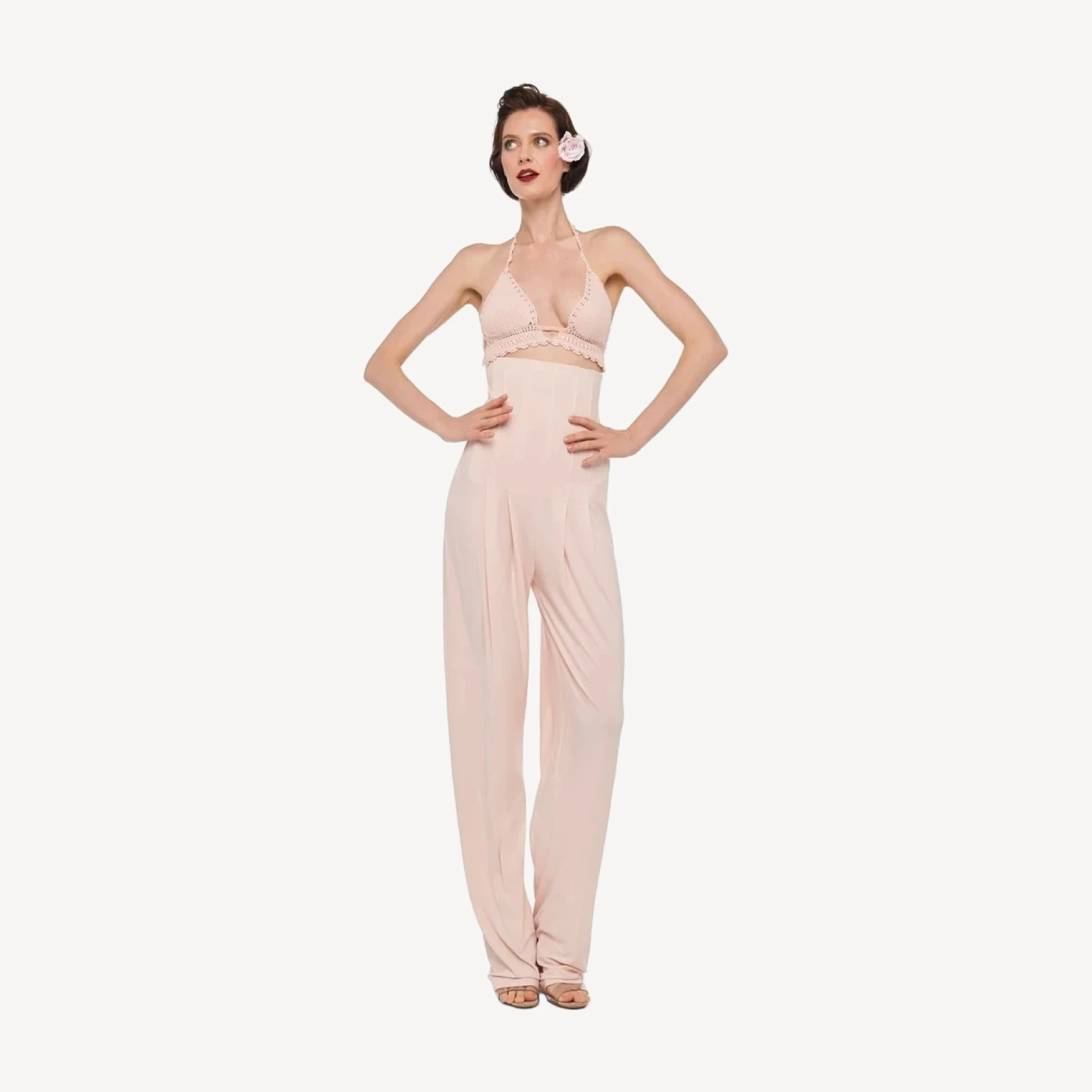HIGH WAIST TAILORED PLEAT PANT