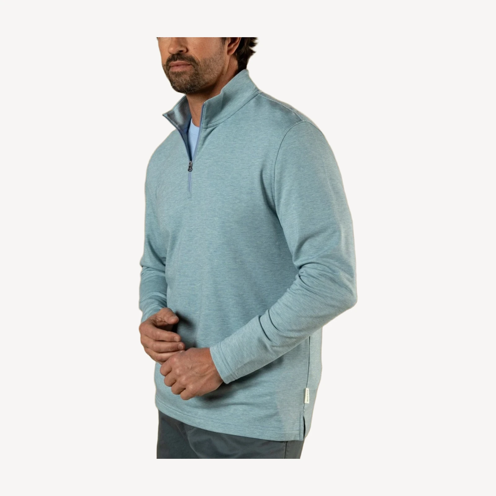 Summerford Stripe Performance 1/4 Zip Pullover