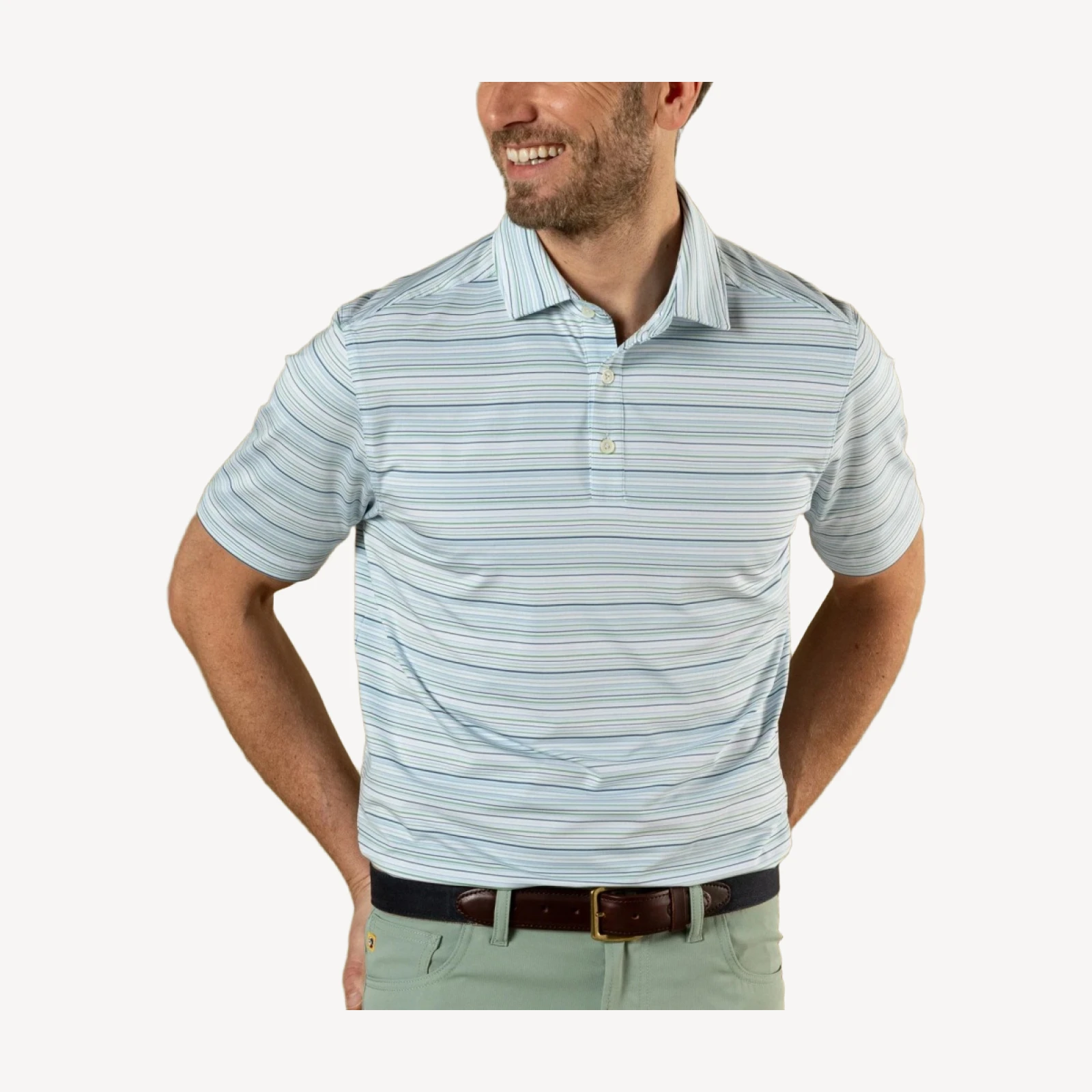 Long Drive Polo - Neil Stripe