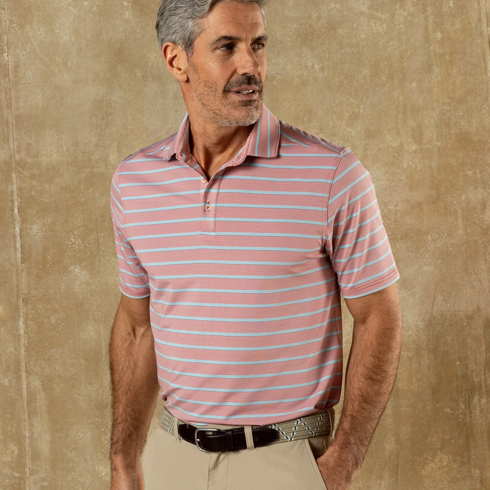 Long Drive Polo - Eldred Stripe