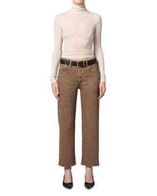 Citizens of Humanity Petites Palma High Rise Straight Jeans in Cocoa