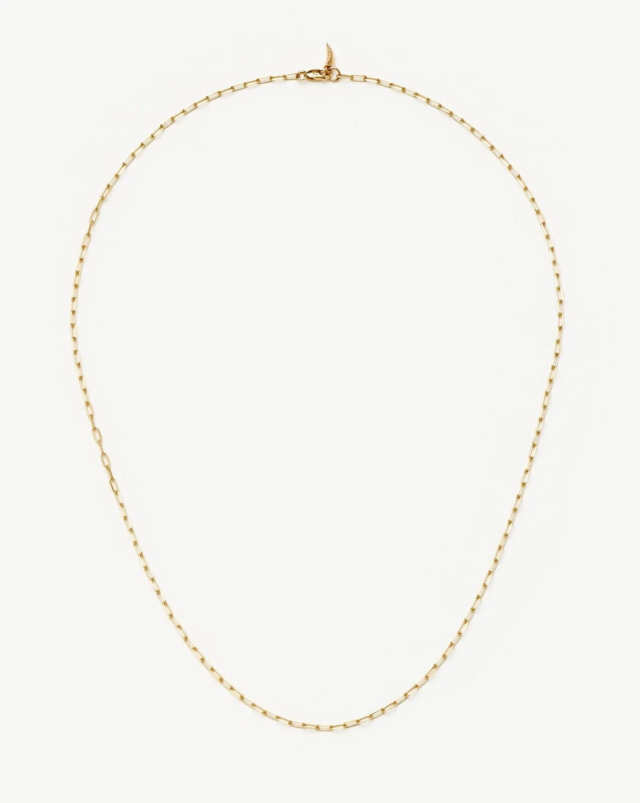Solid Gold Classic Paperclip Chain Necklace | 14ct Solid Gold