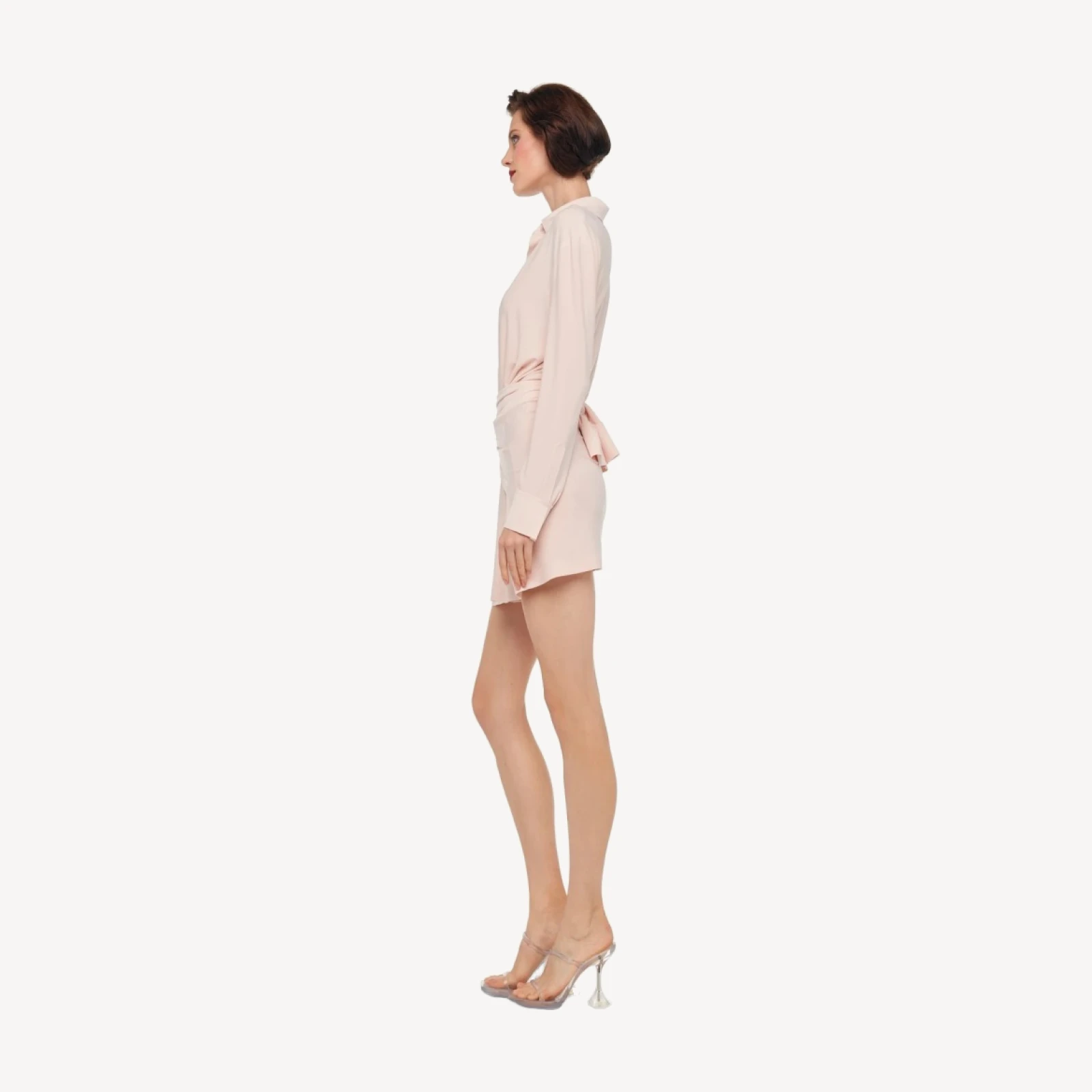 FOUR SLEEVE NK SHIRT MINI DRESS