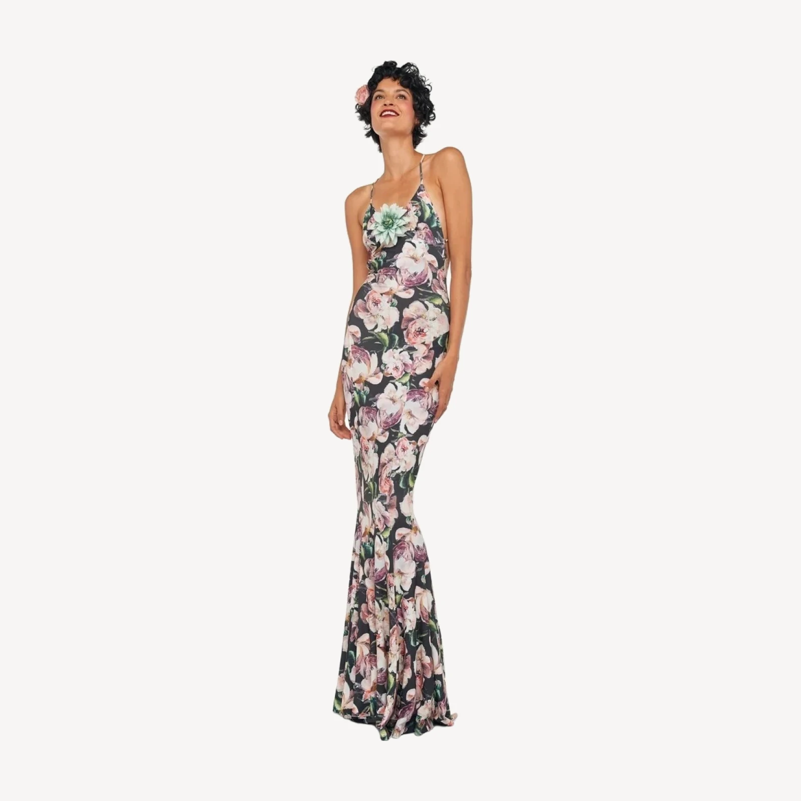 LOW BACK SLIP FISHTAIL GOWN