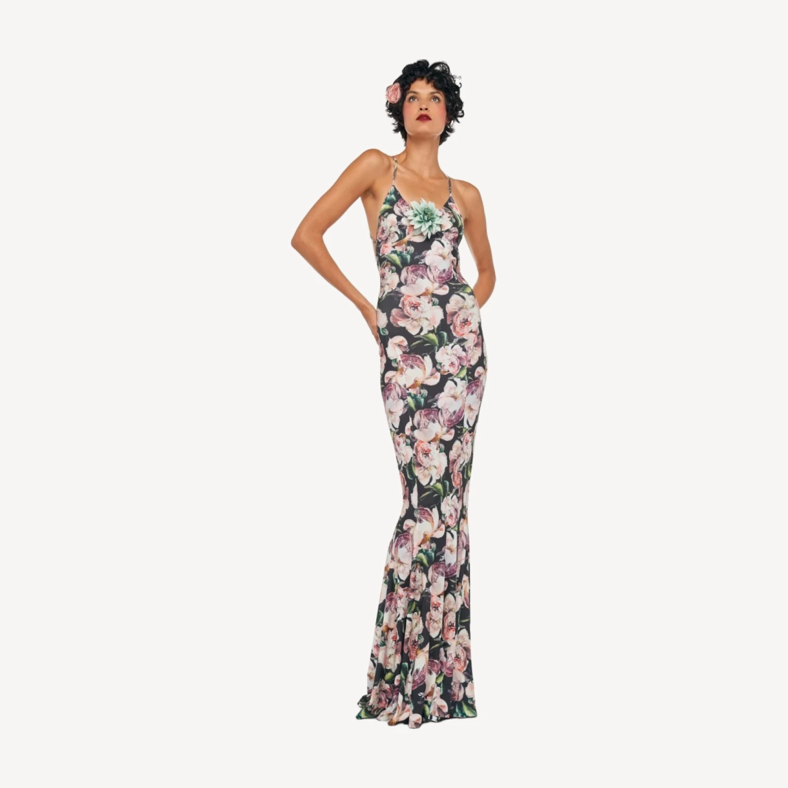 LOW BACK SLIP FISHTAIL GOWN