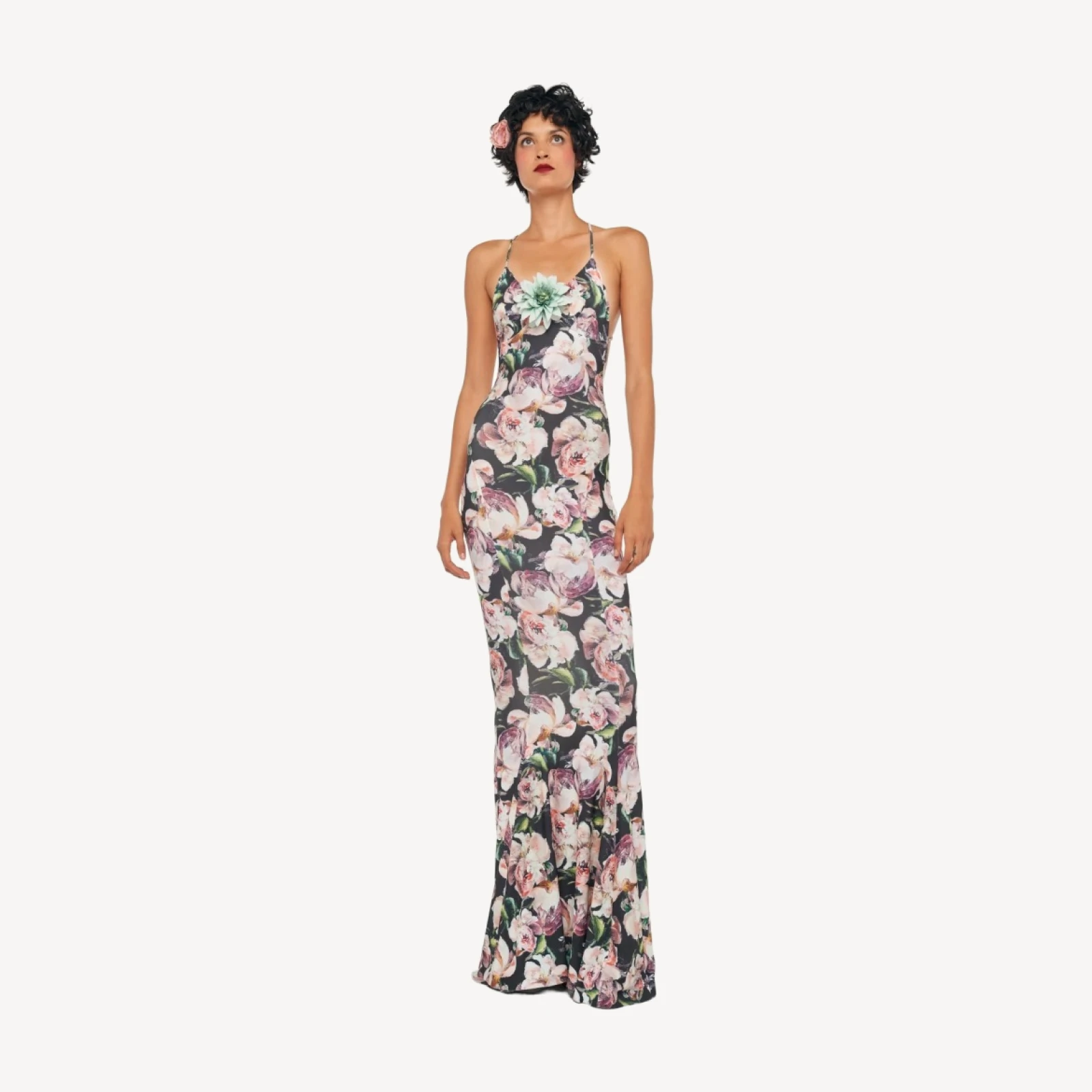LOW BACK SLIP FISHTAIL GOWN