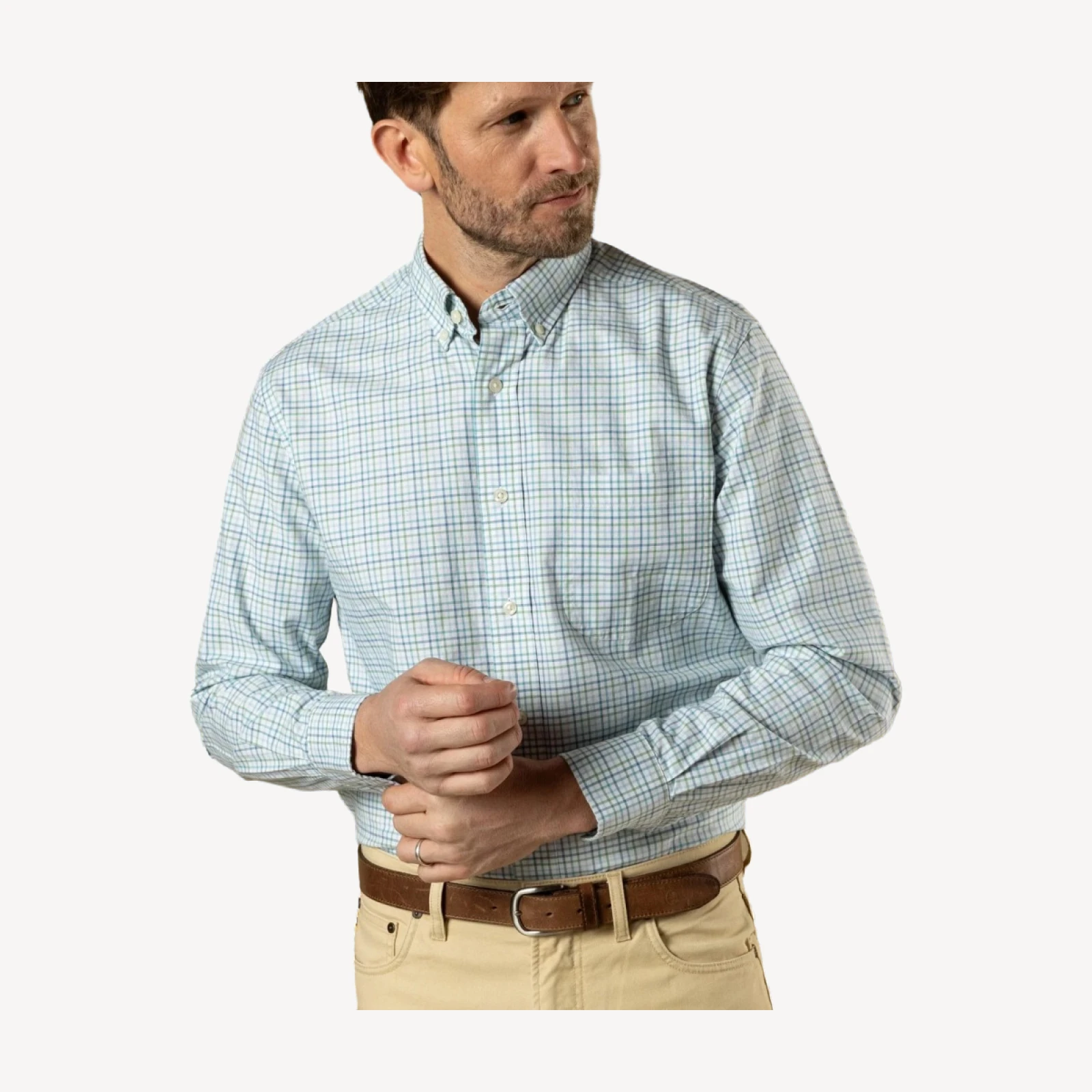 Cotton Oxford Sport Shirt - Cooke Plaid