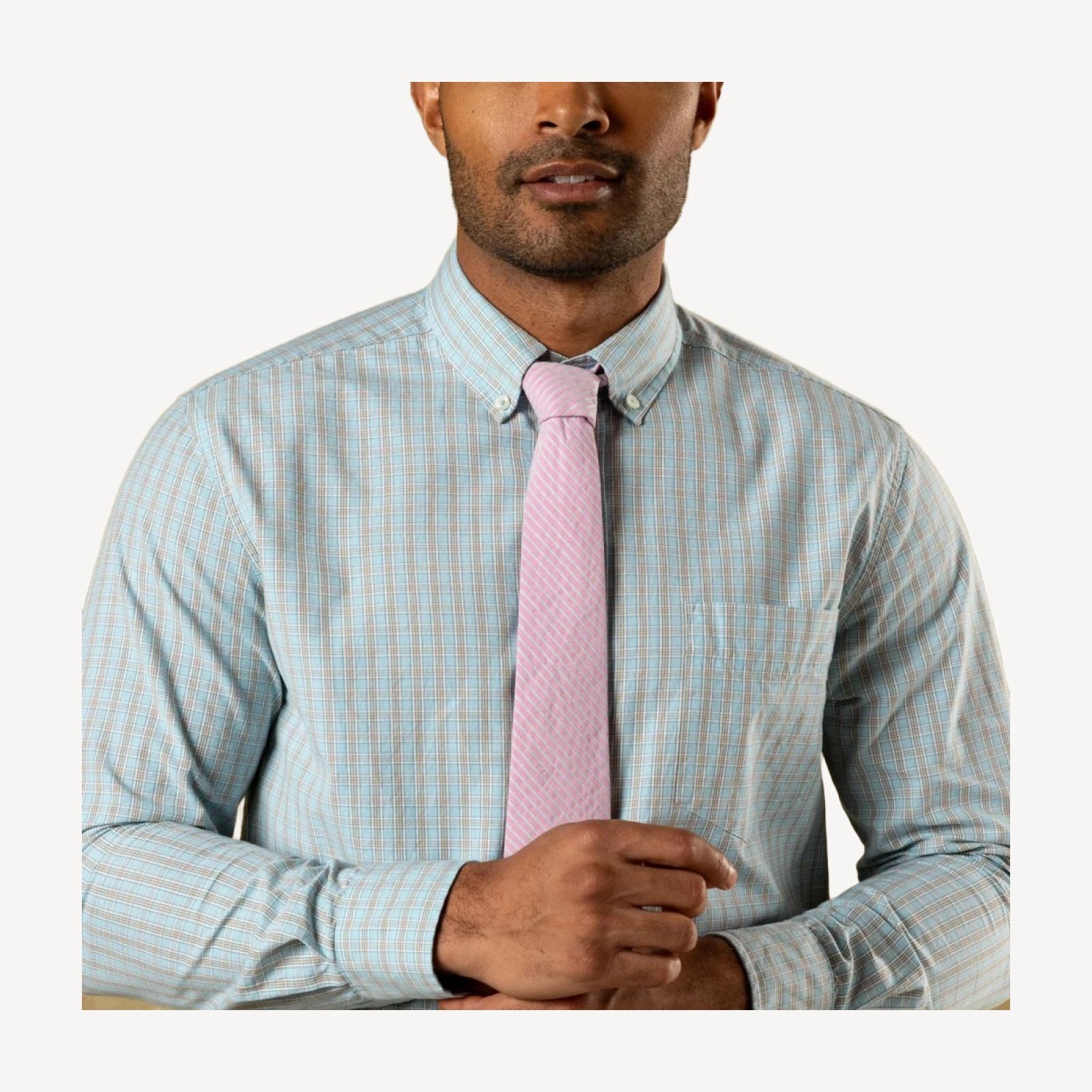 Cotton Cashmere Poplin Sport Shirt - Mattox Plaid