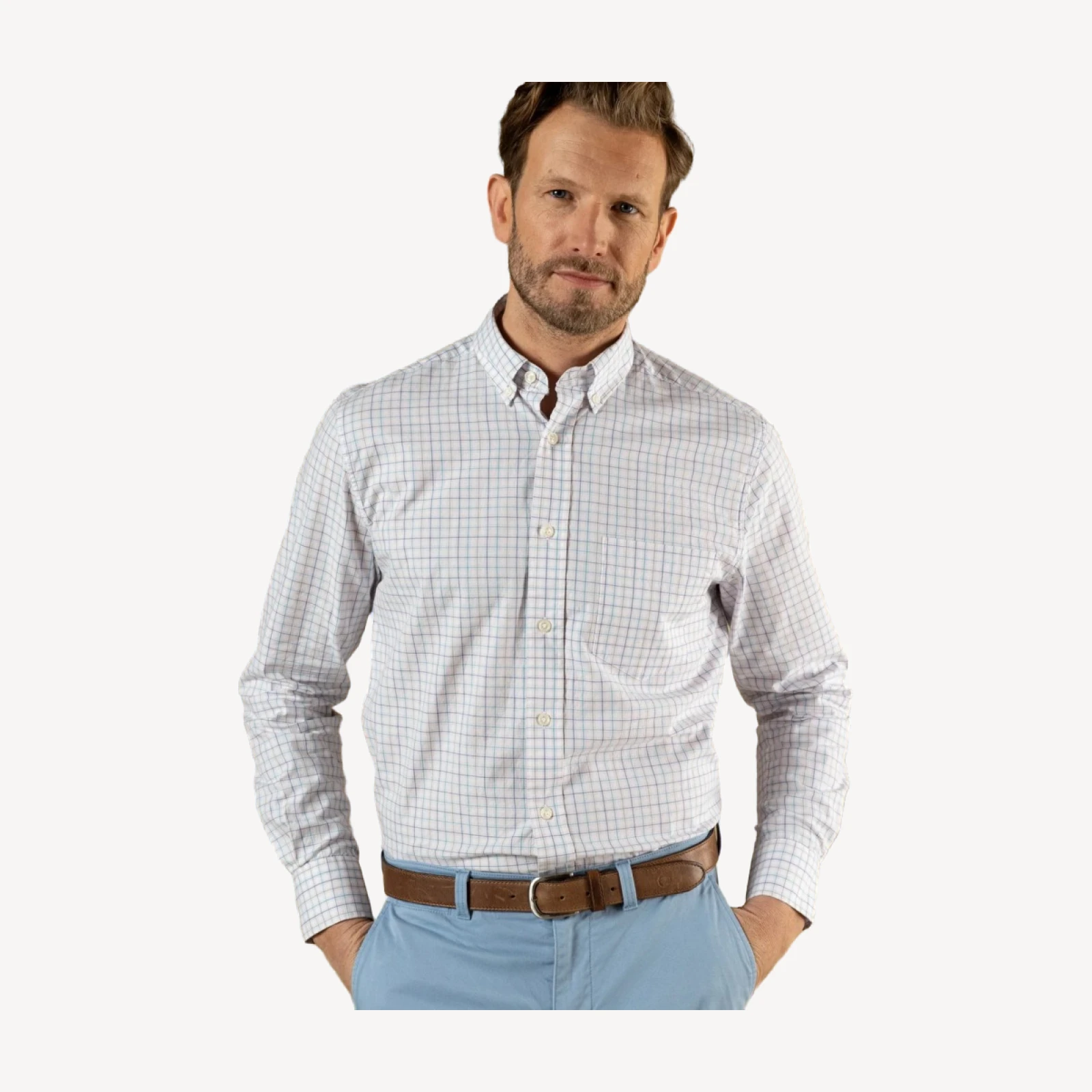 Cotton Twill Sport Shirt - Ashland Plaid