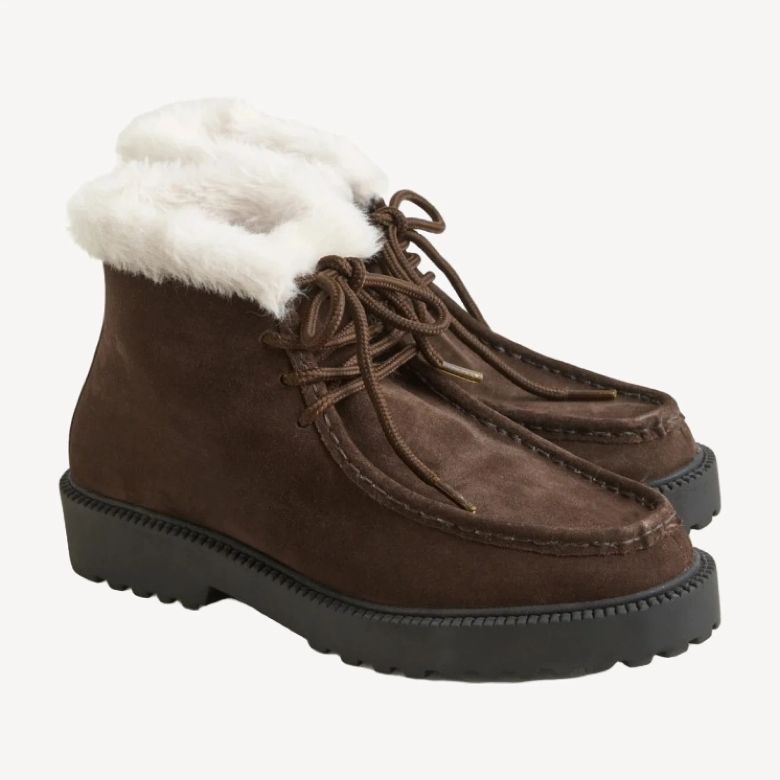 Lug-sole boots in suede