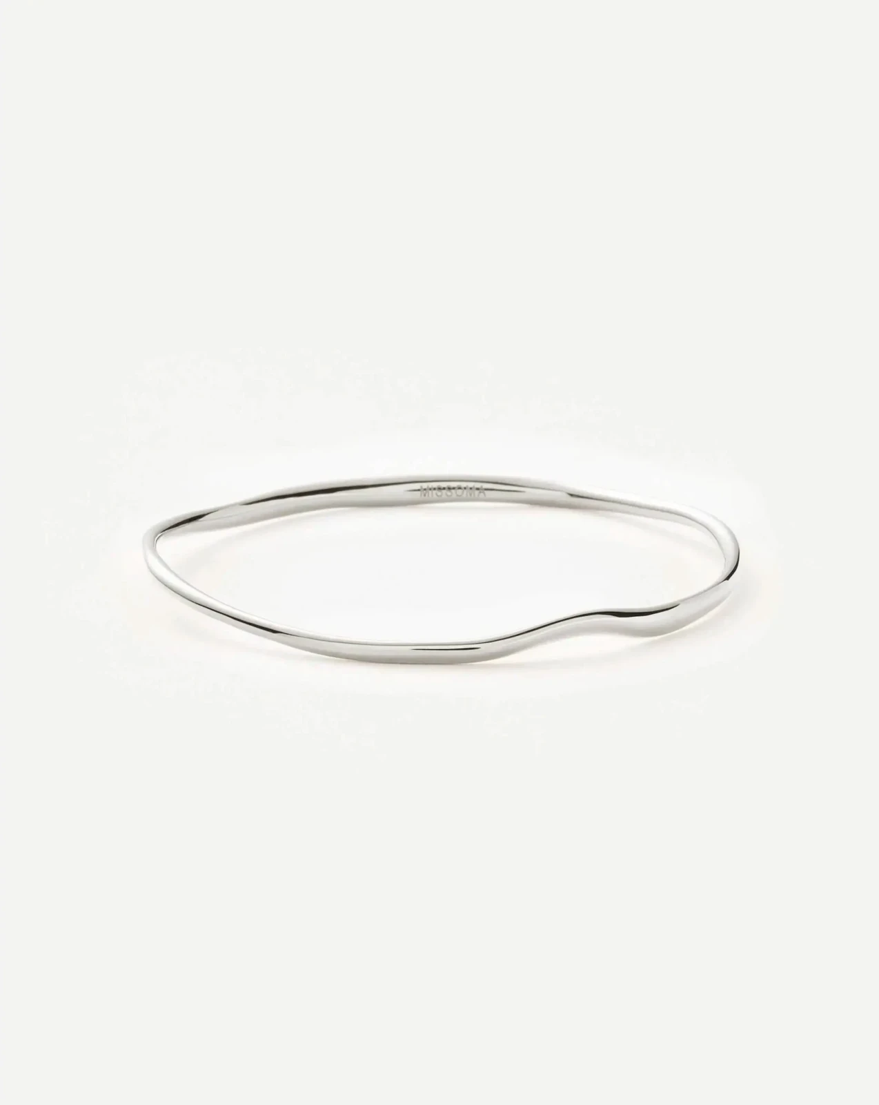 Molten Ripple Bangle | Silver Plated