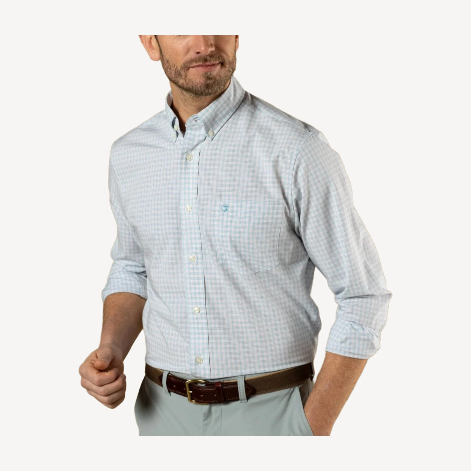 Performance Poplin Sport Shirt - Stokes Plaid