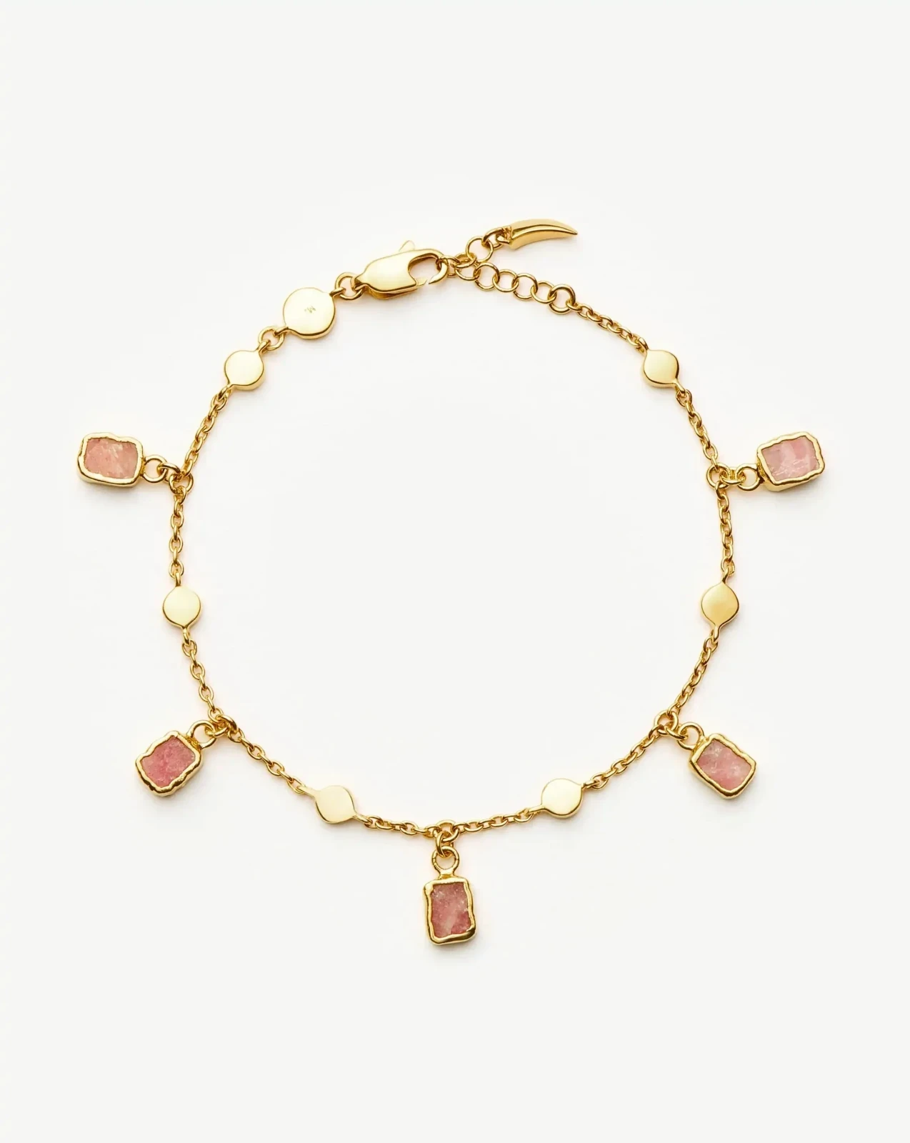 Lena Charm Bracelet | 18ct Gold Plated/Rhodochrosite