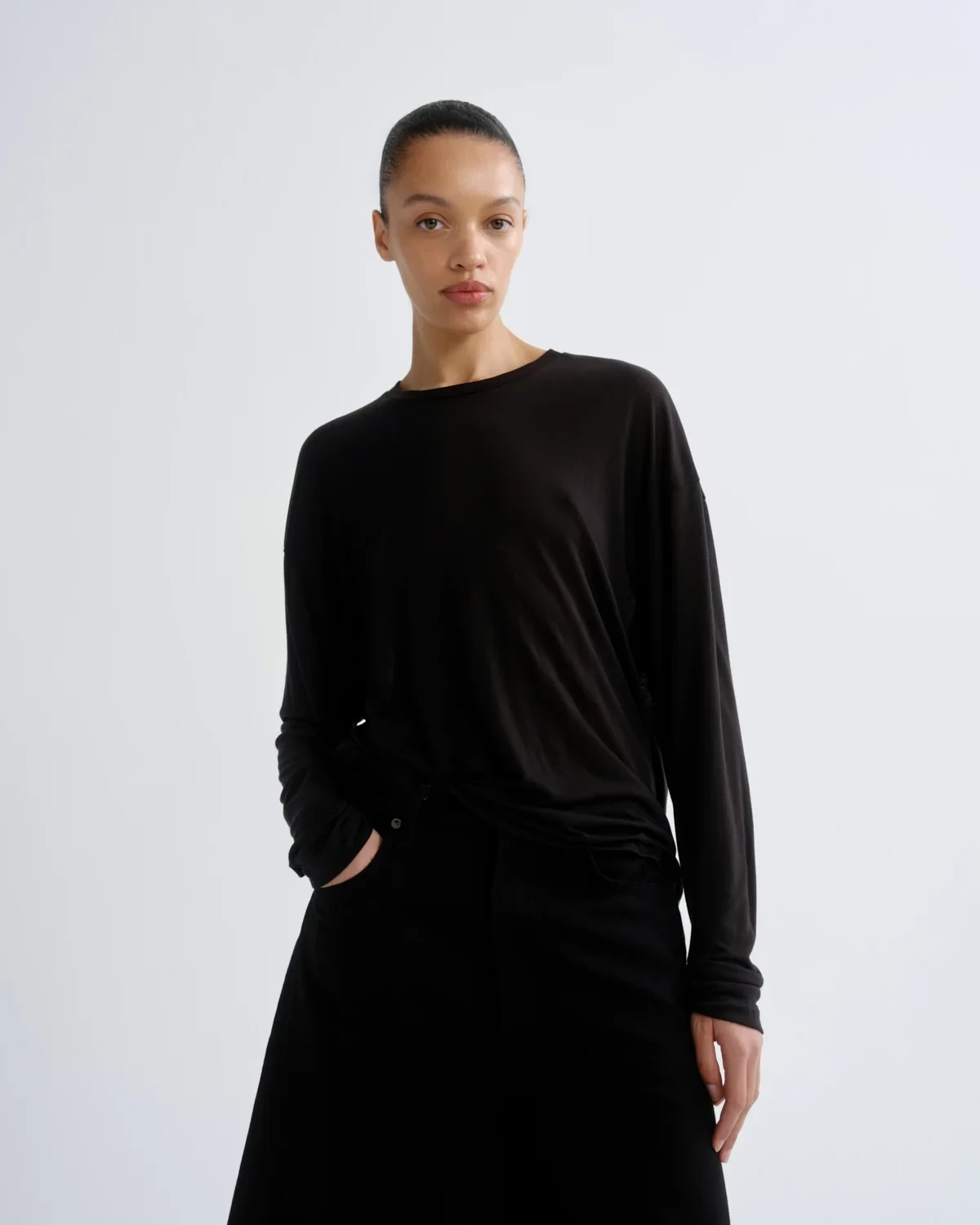 Sasha Tee (Tencel Jersey) in Black