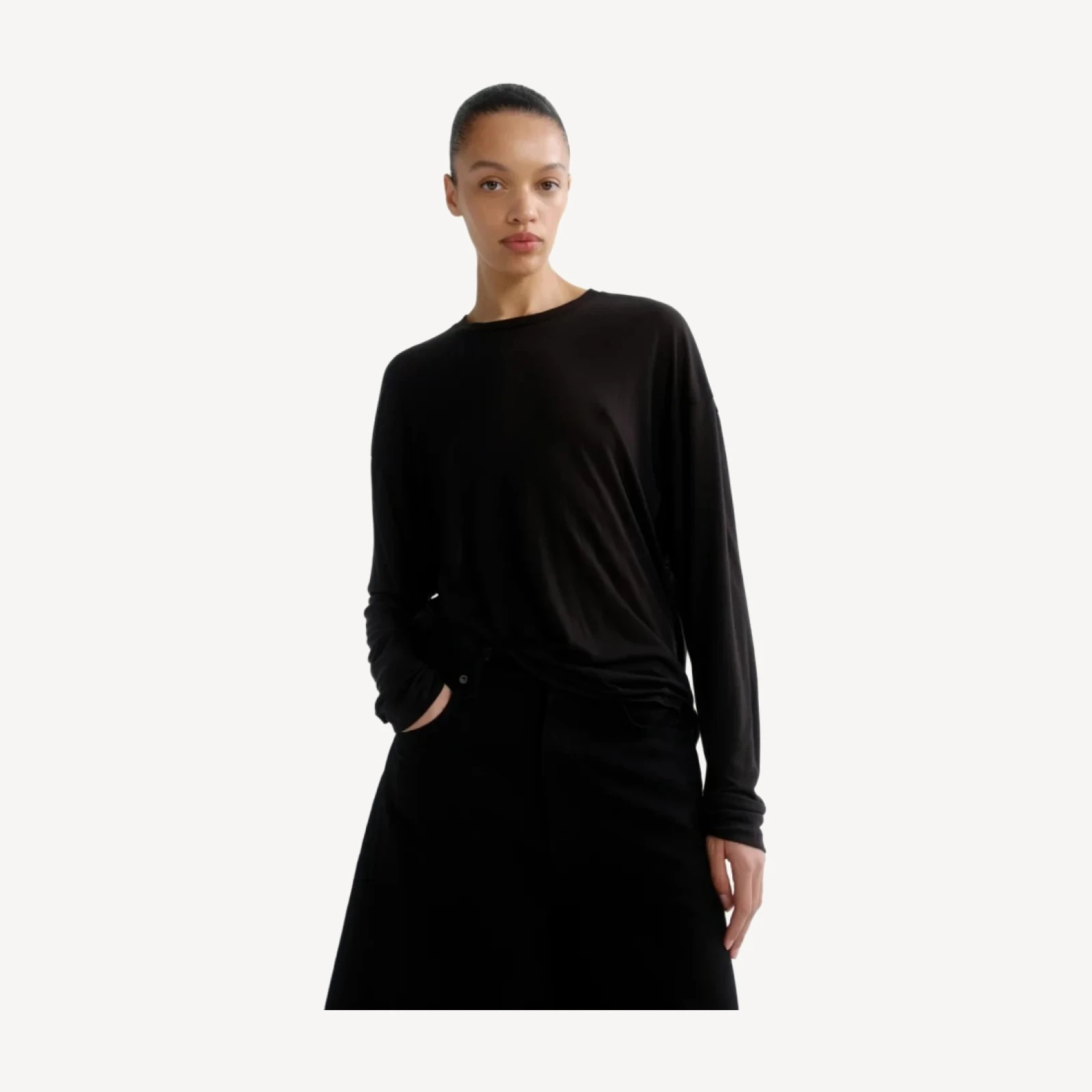 Sasha Tee (Tencel Jersey) in Black