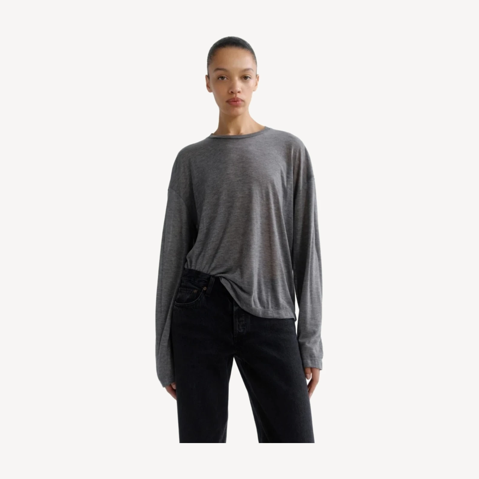 Sasha Tee (Tencel Jersey) in Grey Heather