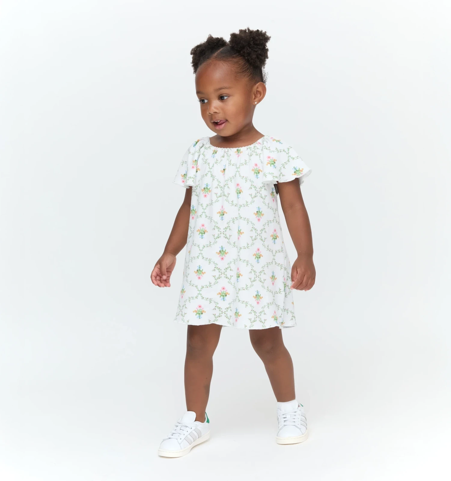The Baby Keira Dress - Pastel Trellis