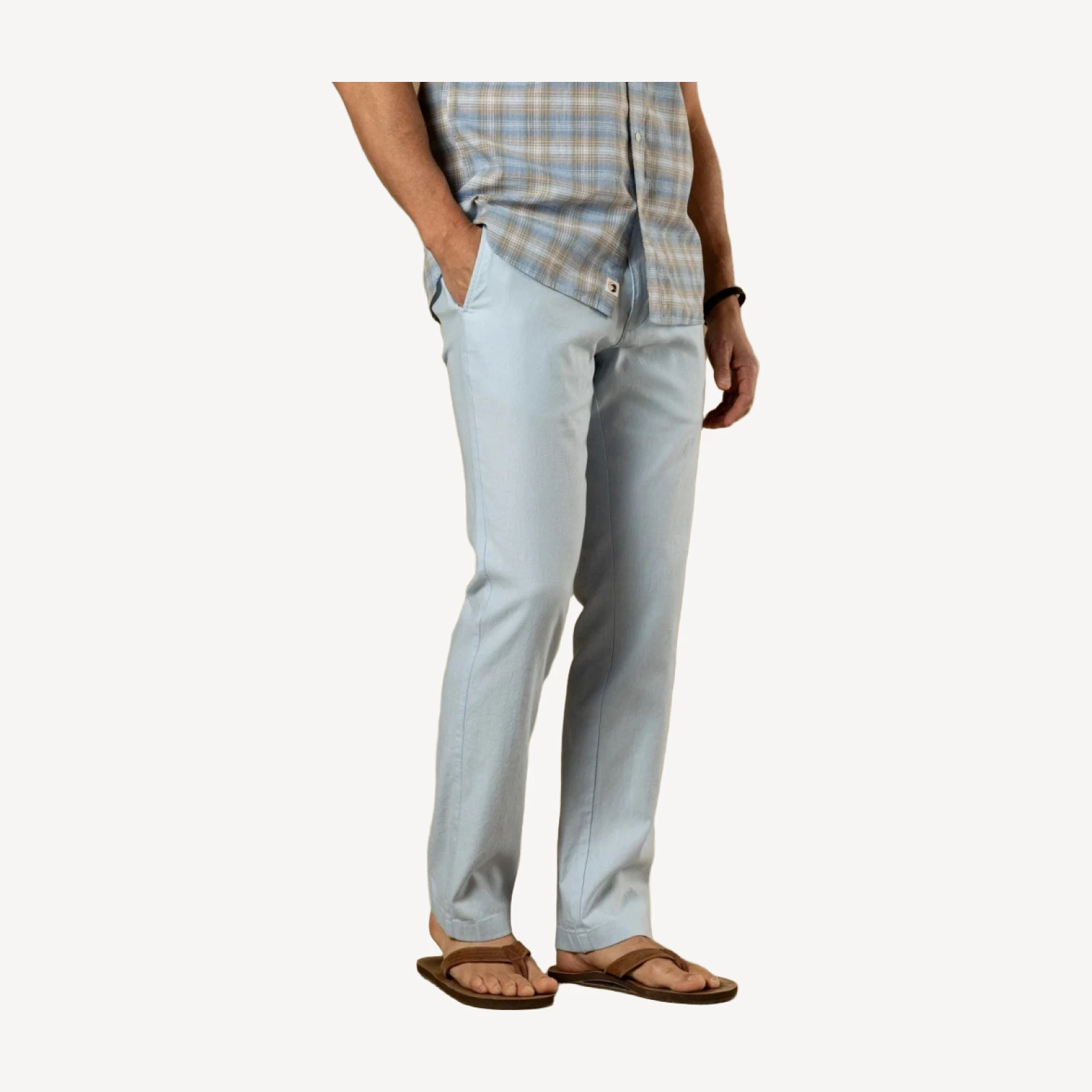 Classic Fit Linen Gold School Chino