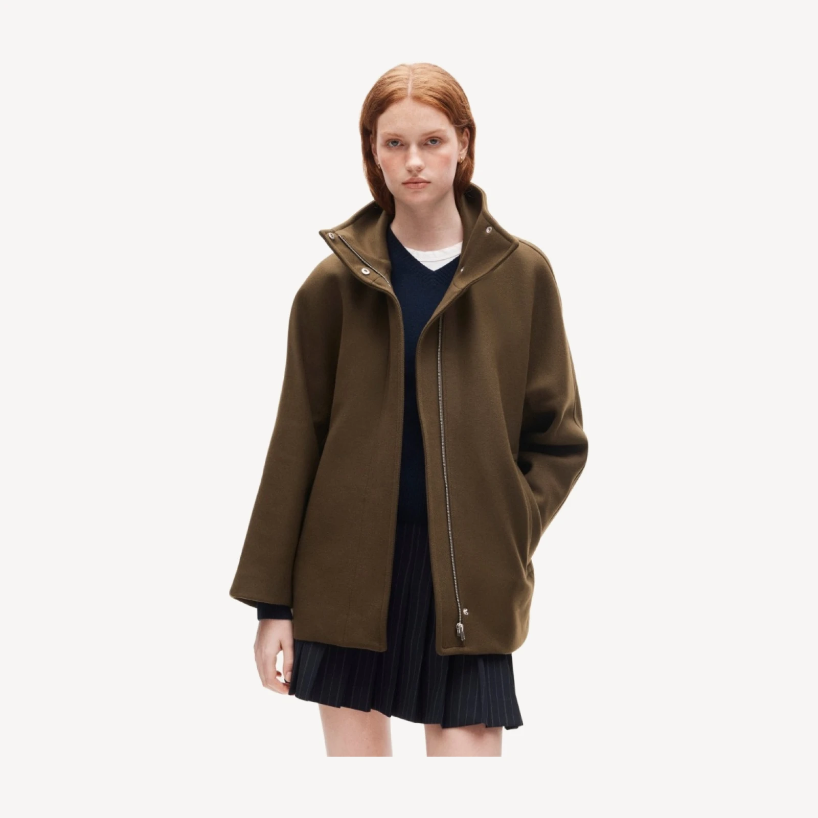 Luciana coat in wool-blend melton