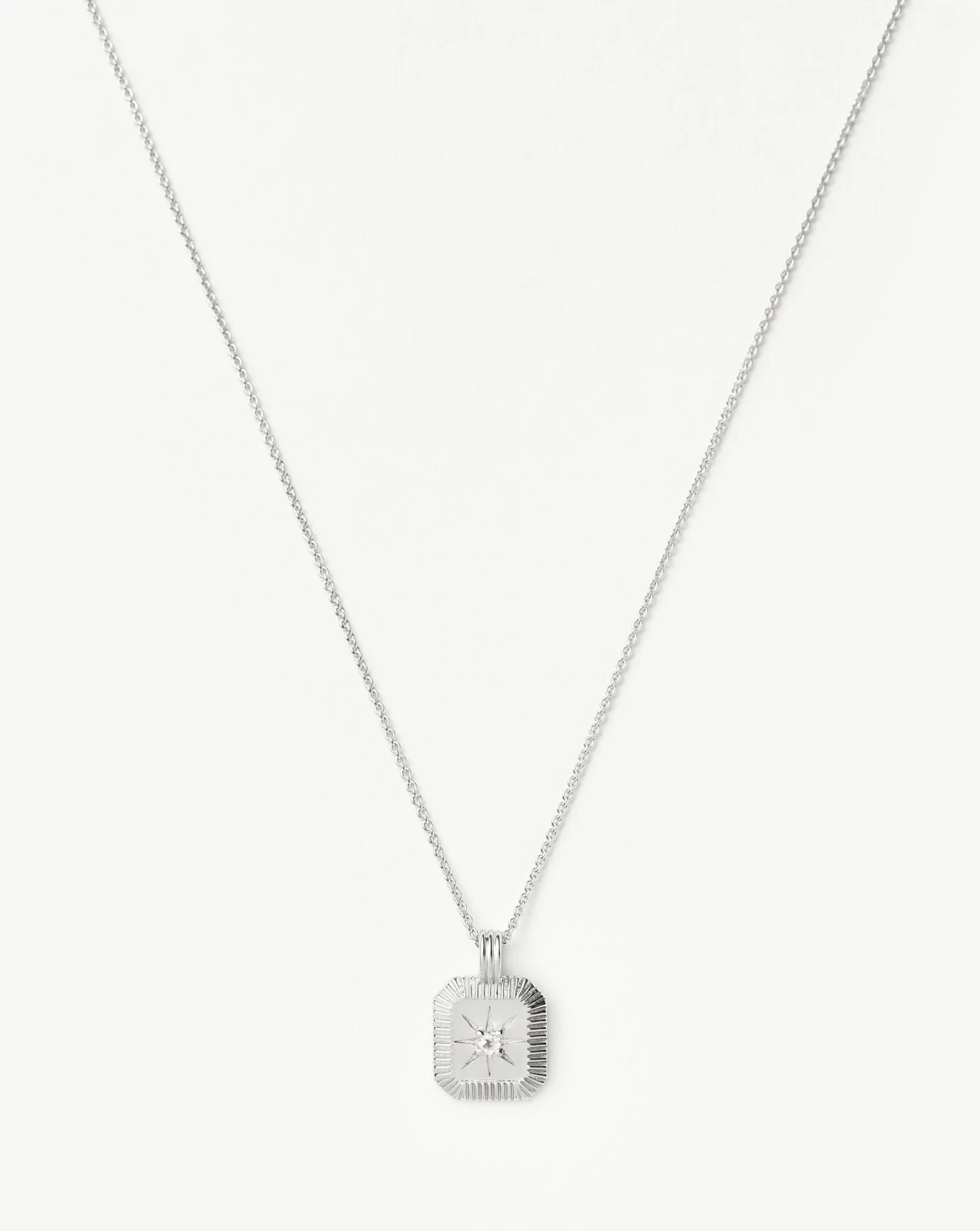 April Birthstone Pendant Necklace | Crystal/Sterling Silver