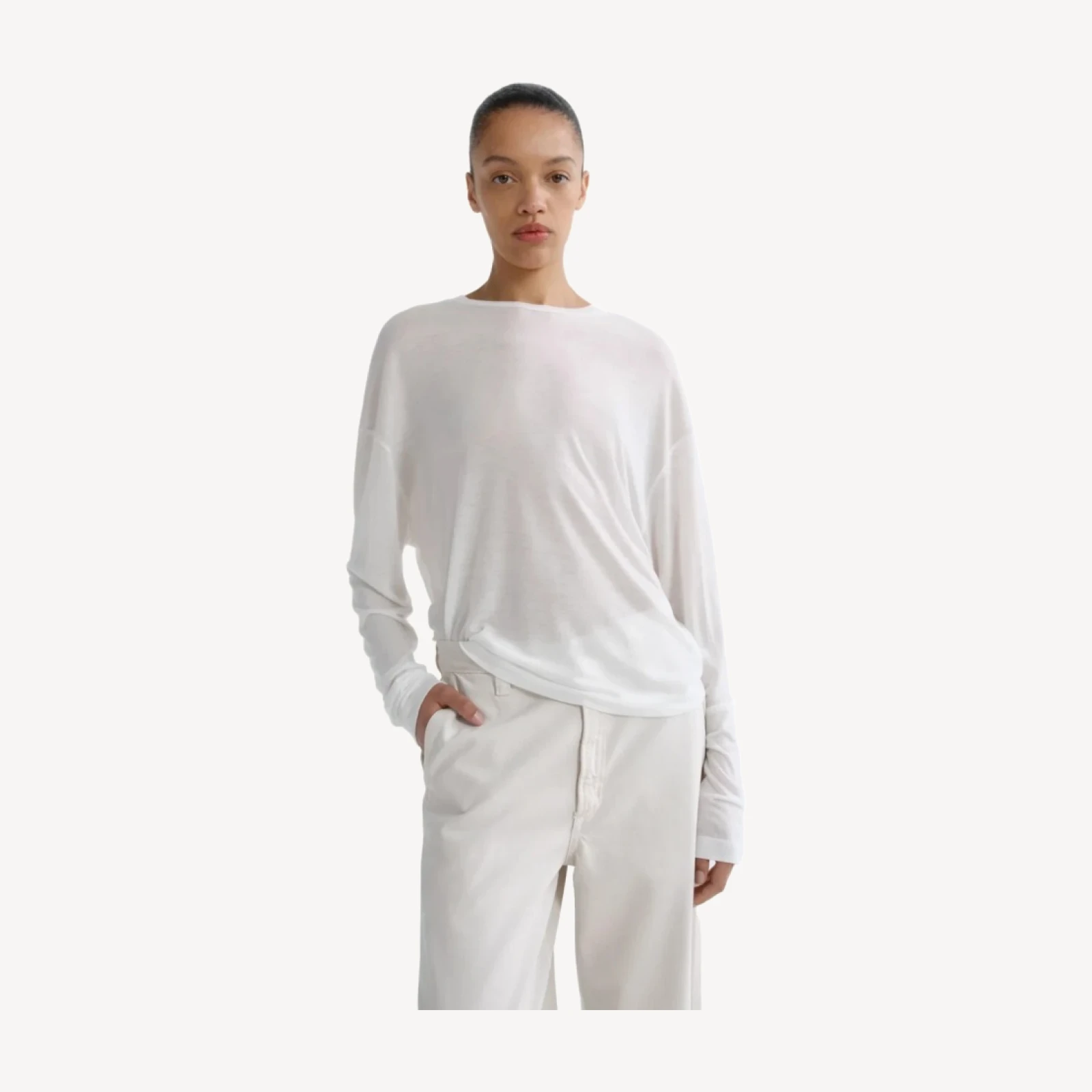 Sasha Tee (Tencel Jersey) in Gesso