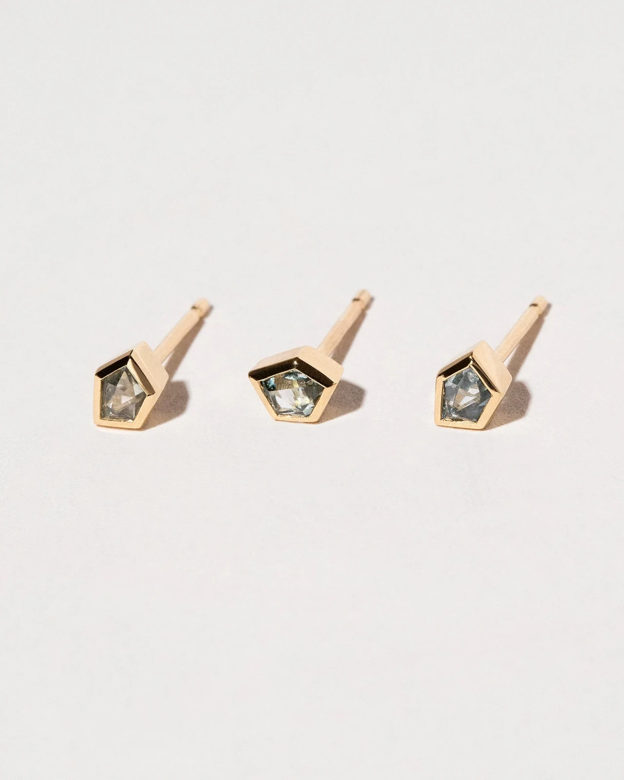 Geo Sapphire Single Stud Earring Single