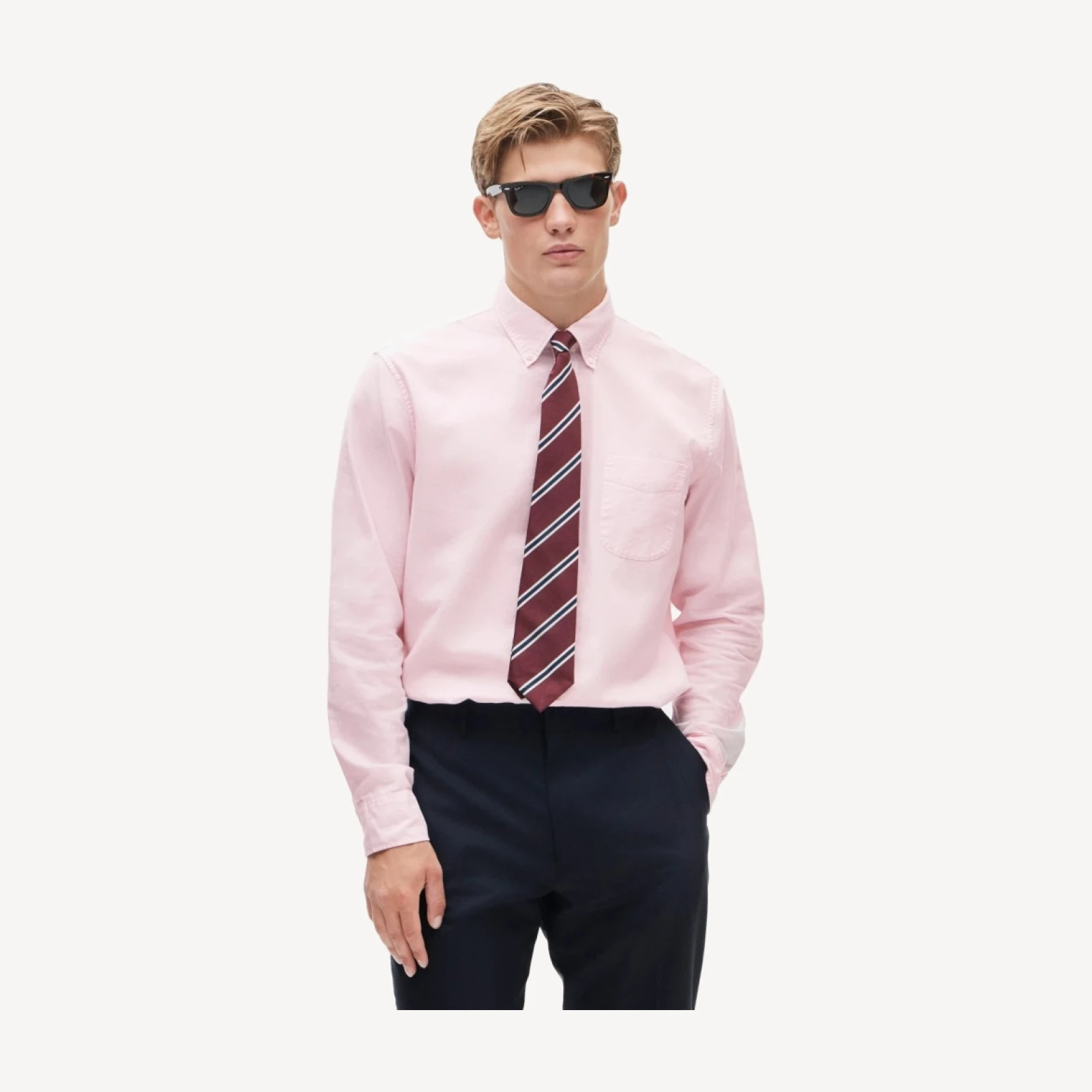 Broken-in organic cotton oxford shirt