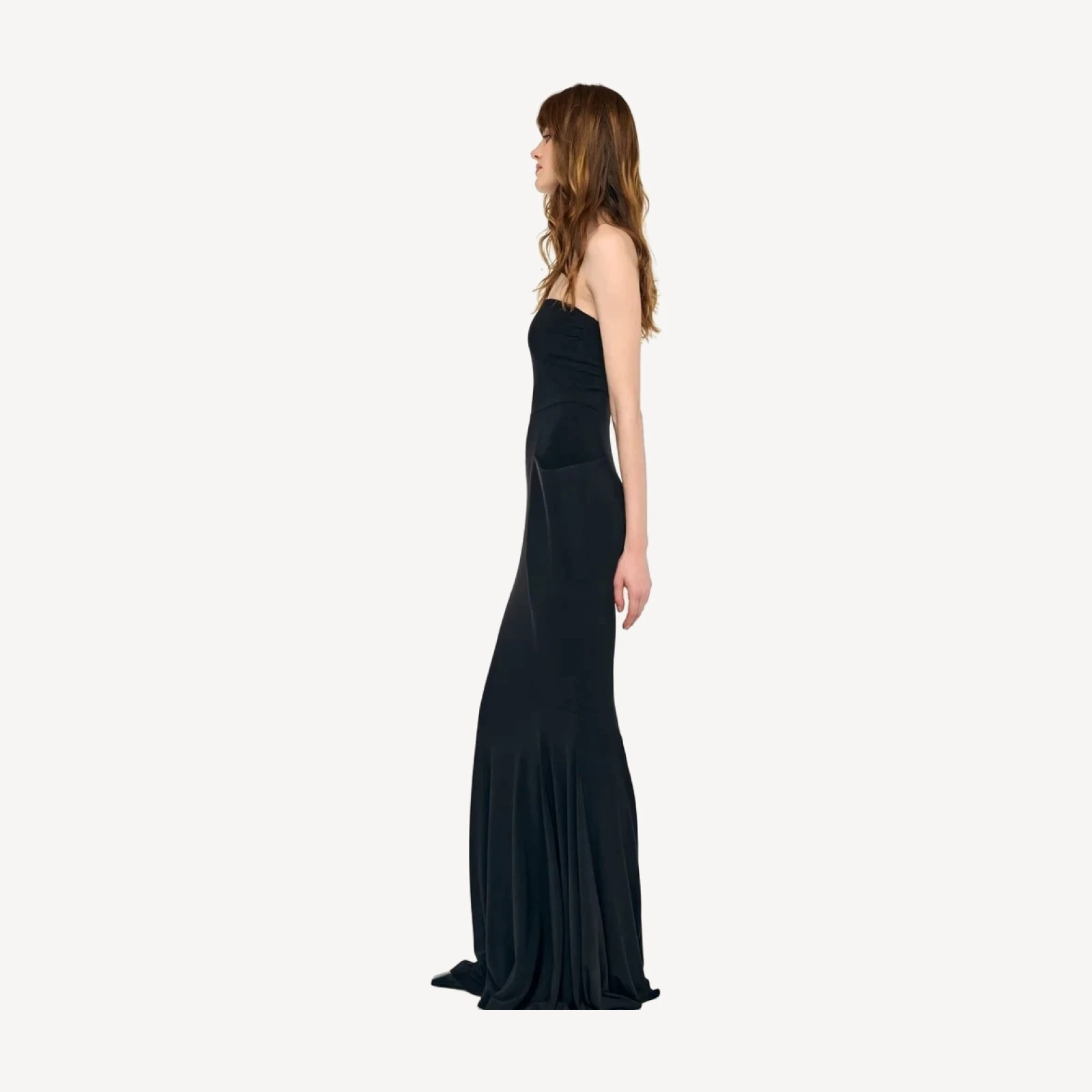 STRAPLESS WING FISHTAIL GOWN