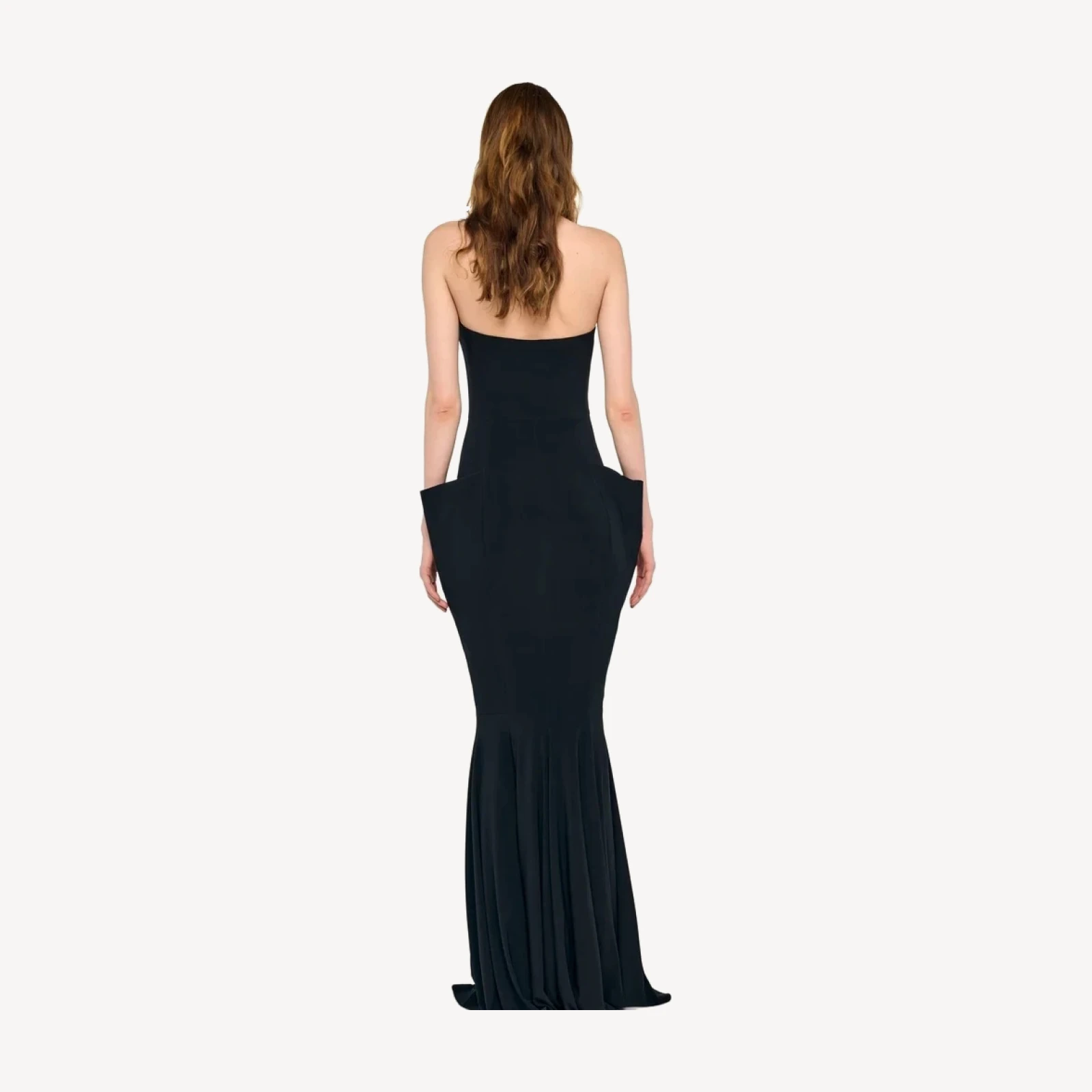 STRAPLESS WING FISHTAIL GOWN