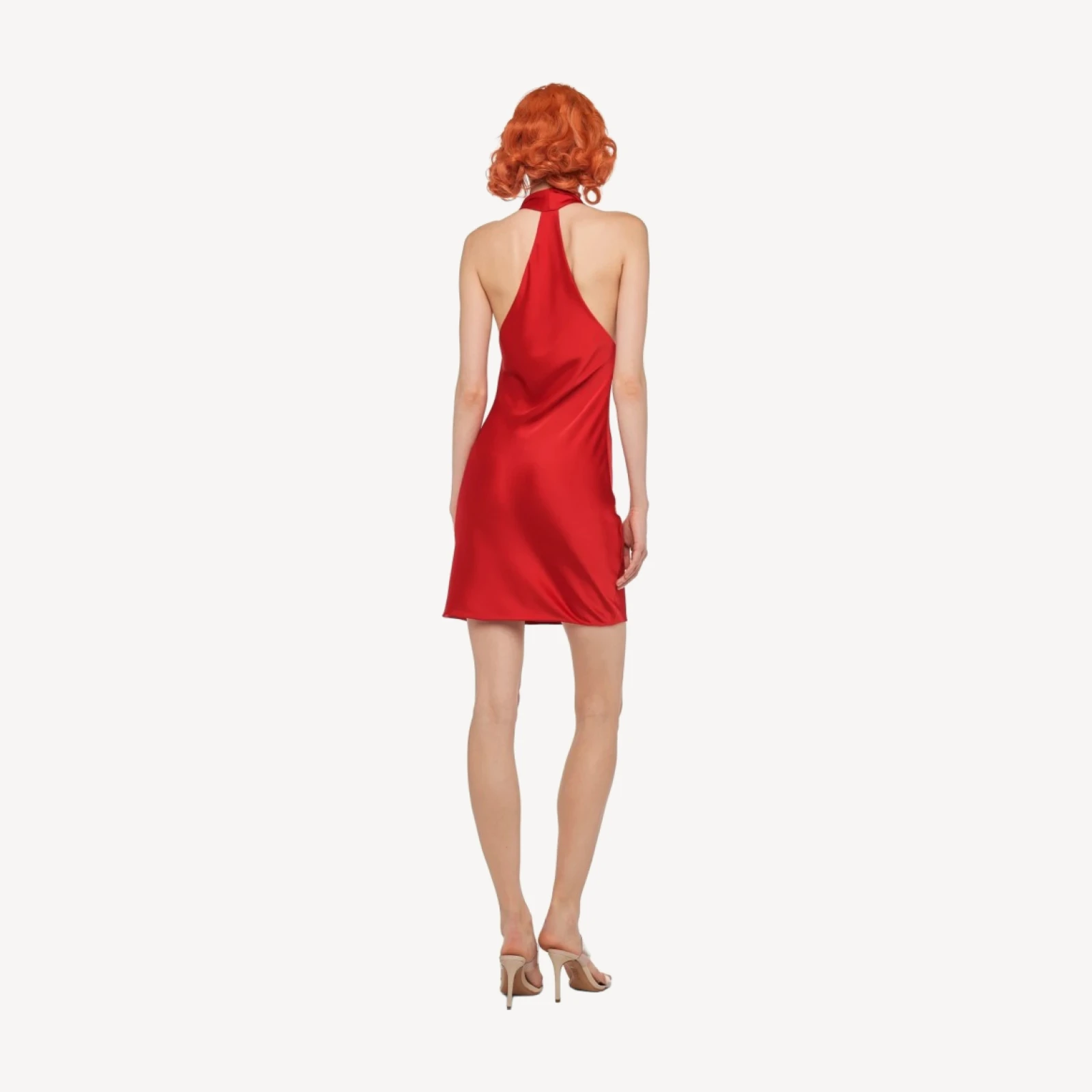 HALTER DRAPE MINI DRESS