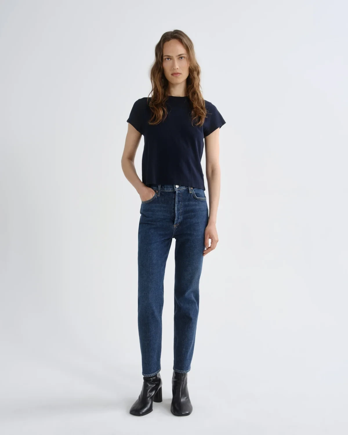 90's Pinch Waist Crop (Comfort Stretch) in Flow