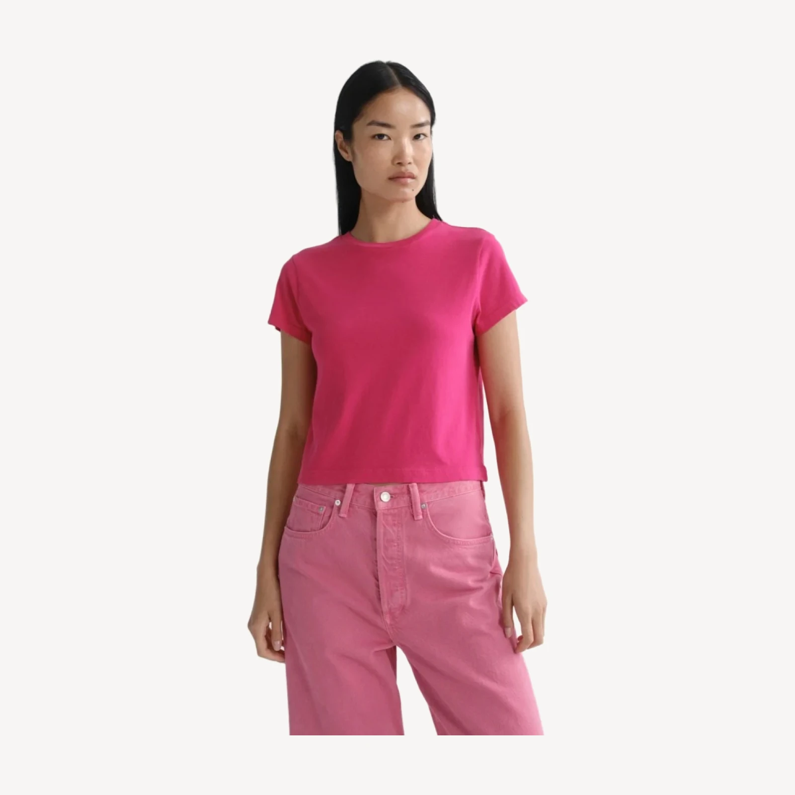 Adine Shrunken Tee in Cerise