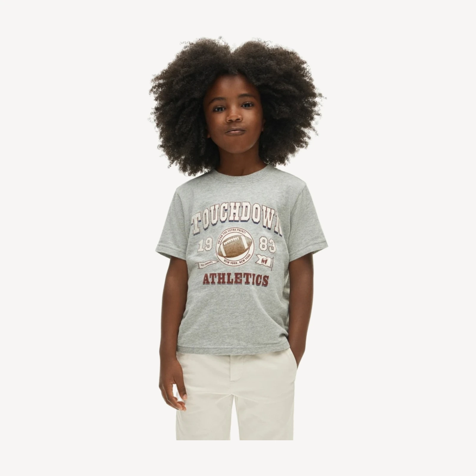 Kids' short-sleeve "Touchdown athletics" graphic T-shirt