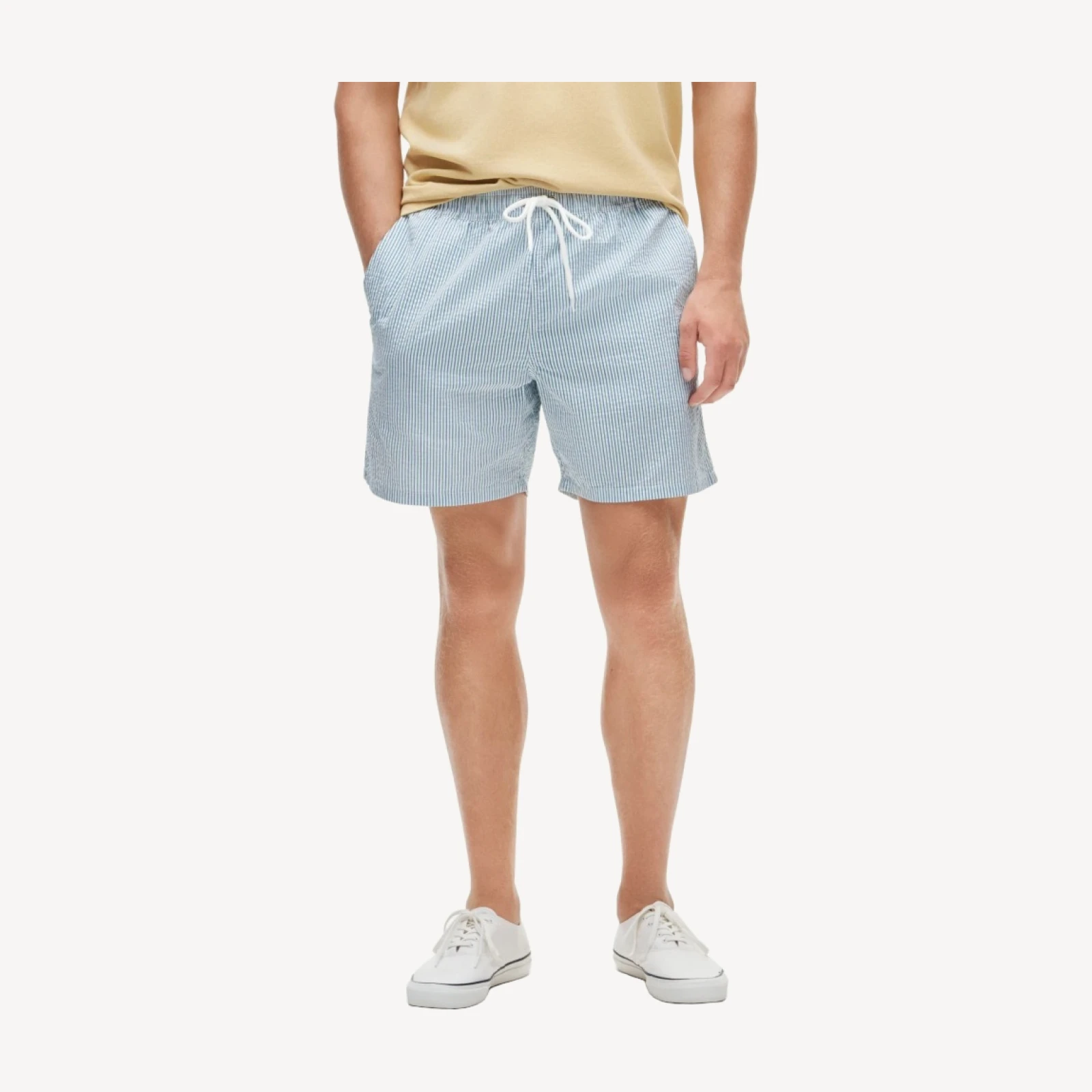 6'' swim trunk in seersucker