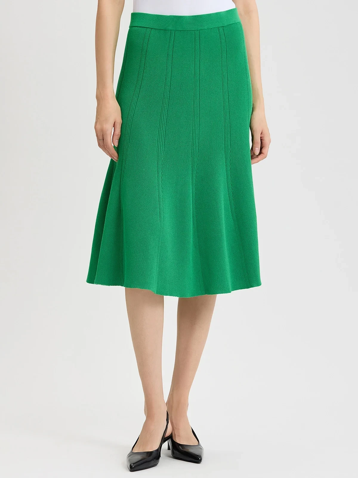 Flared Tonal Soft Knit Skirt, photo 2