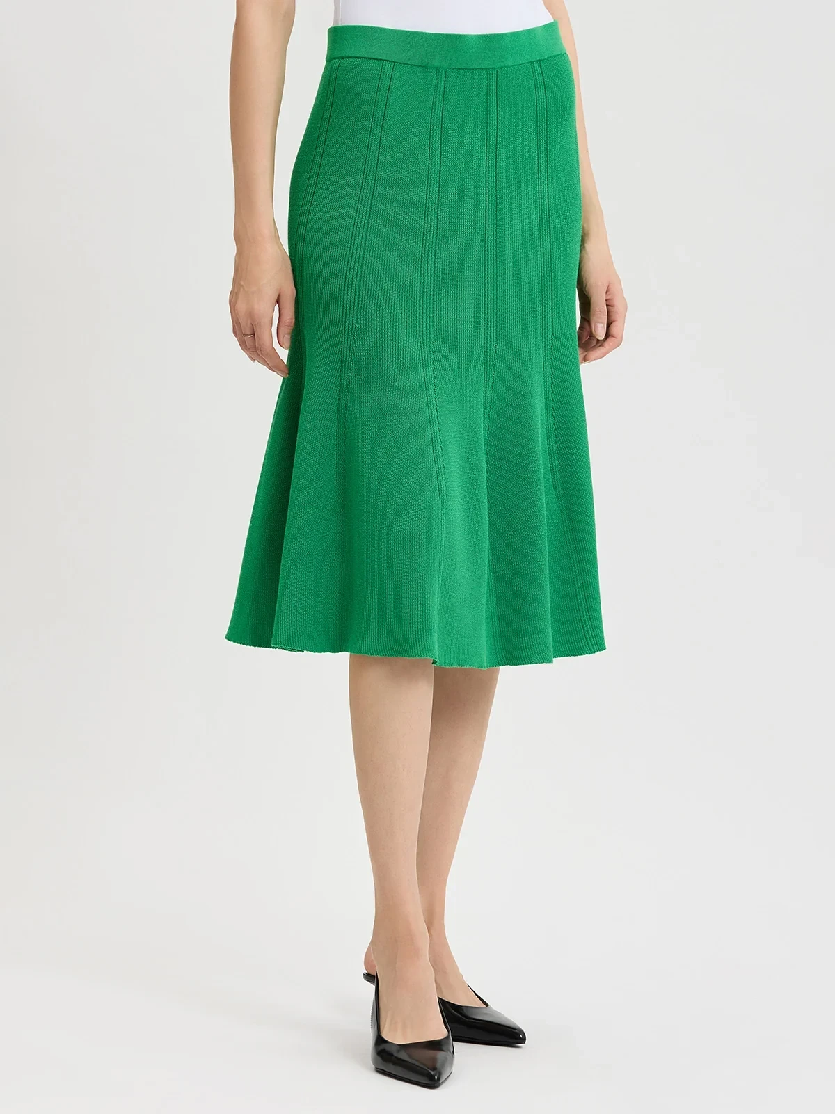 Flared Tonal Soft Knit Skirt, photo 3