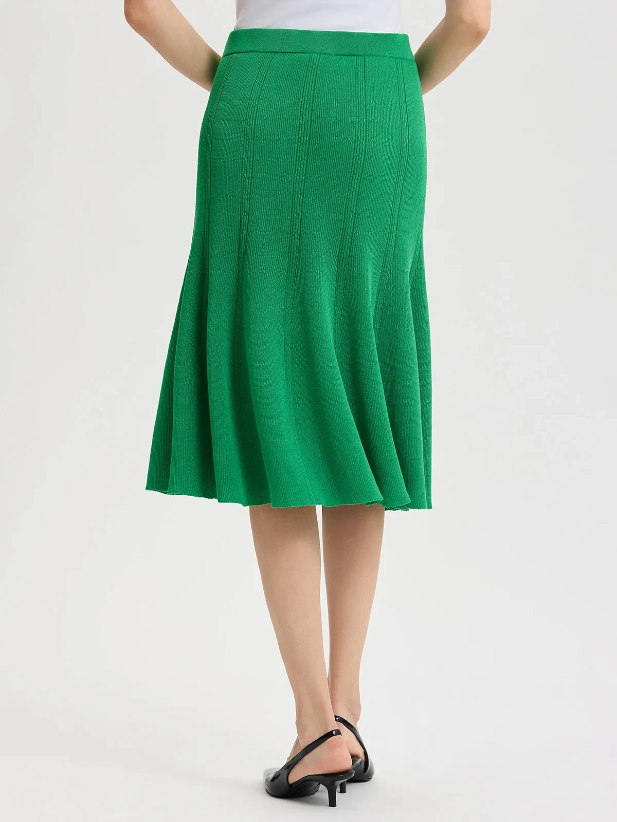 Flared Tonal Soft Knit Skirt, photo 4