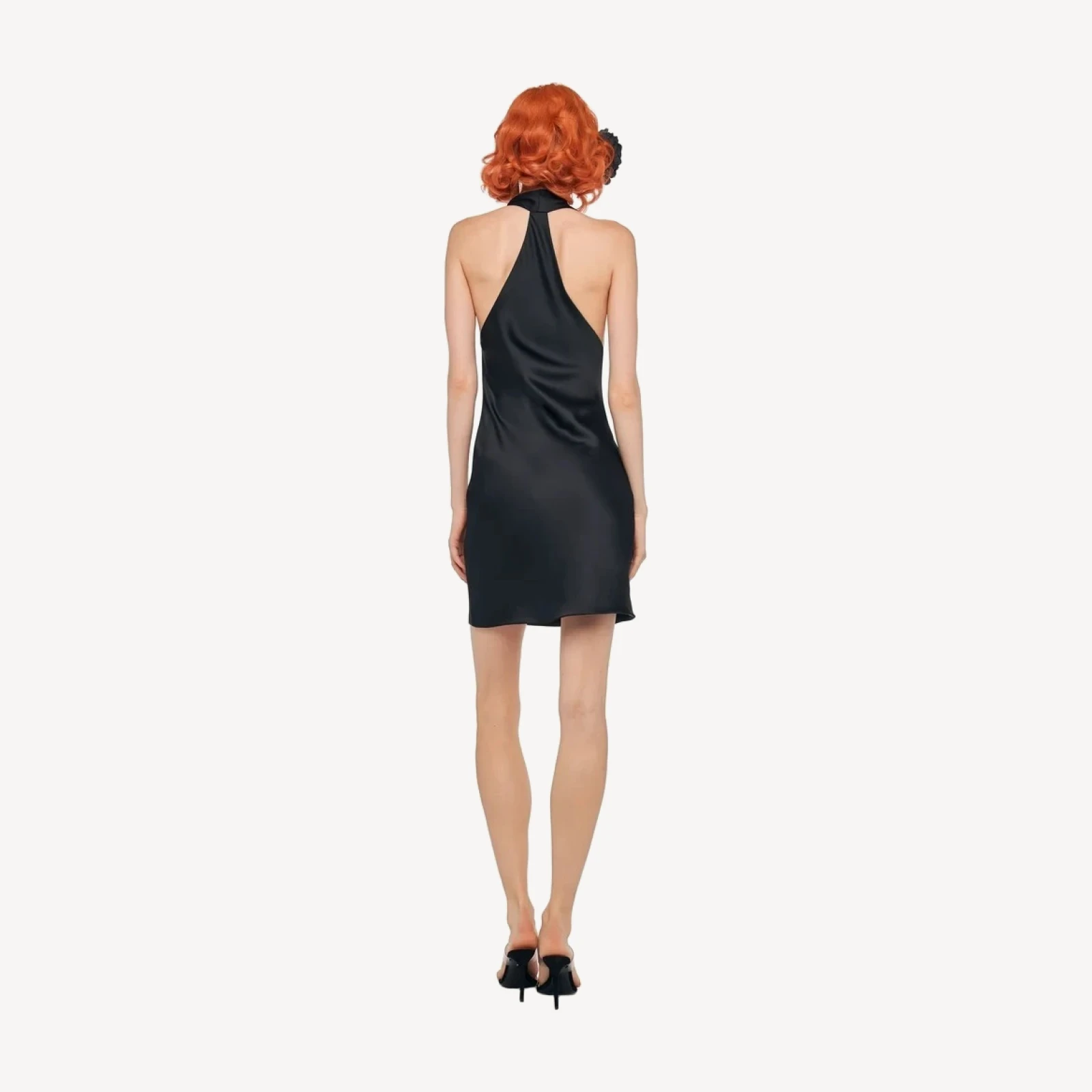 HALTER DRAPE MINI DRESS
