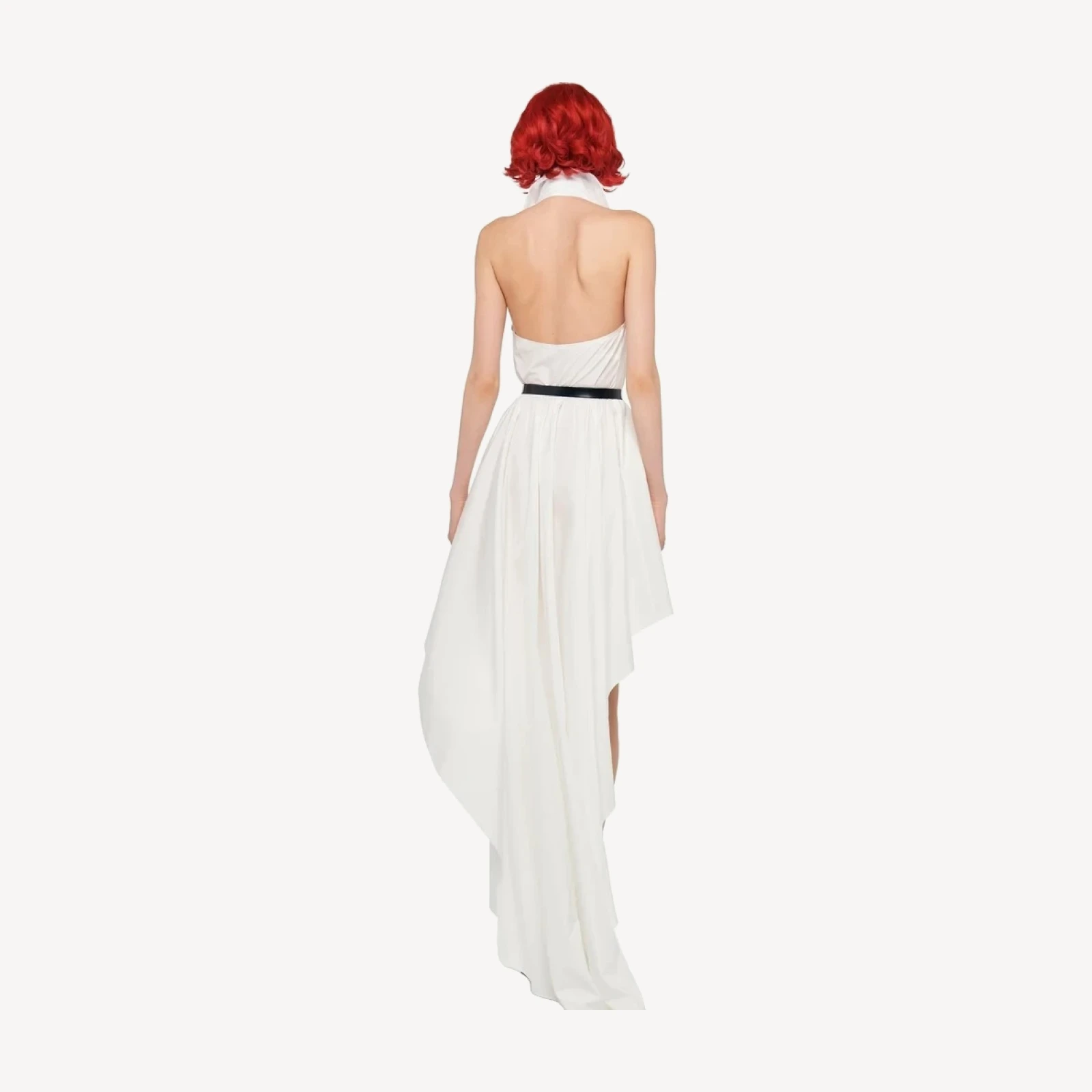 HI LOW NK HALTER FLARED DRESS