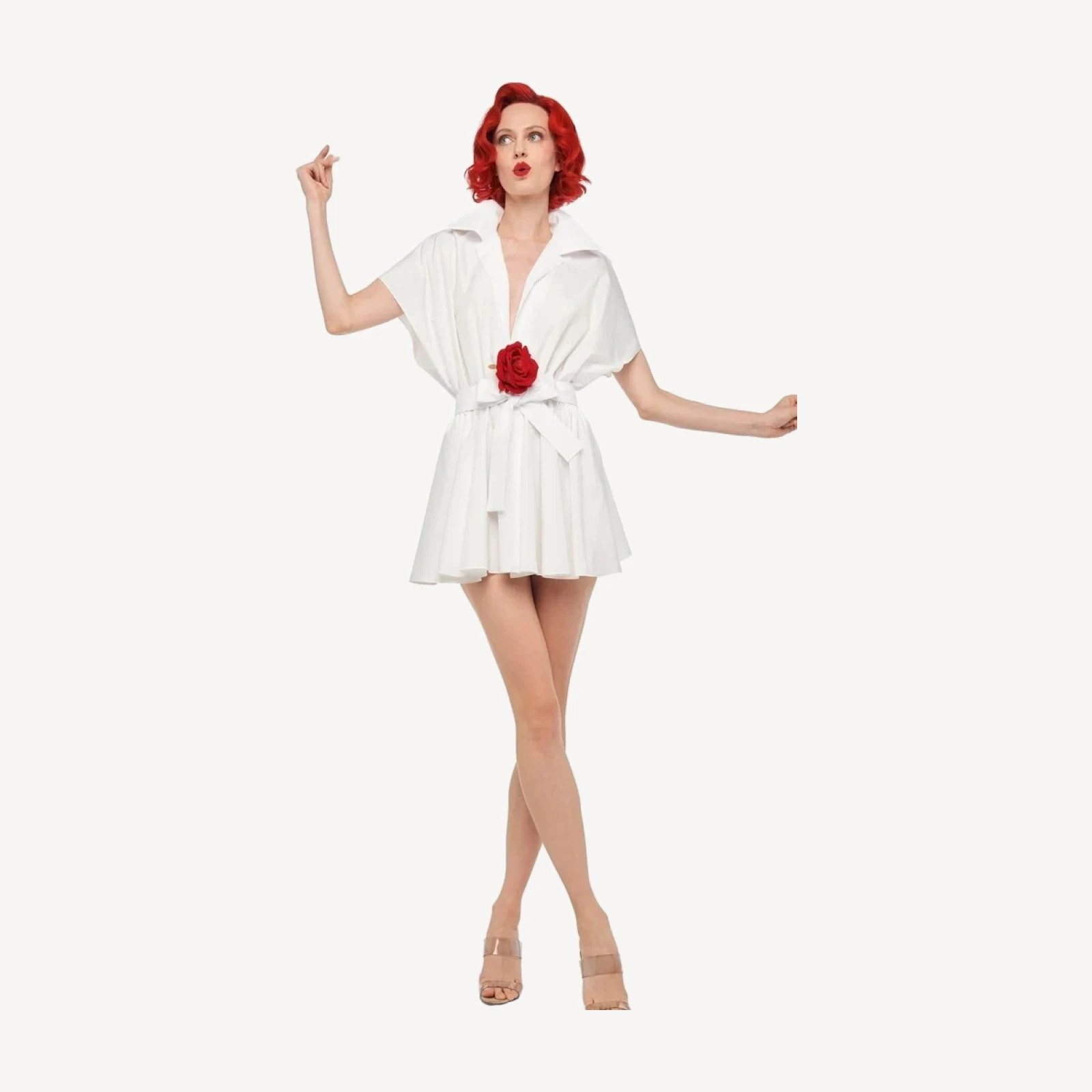 SUPER OS SLEEVELESS BF NK SHIRT FLARED MINI DRESS