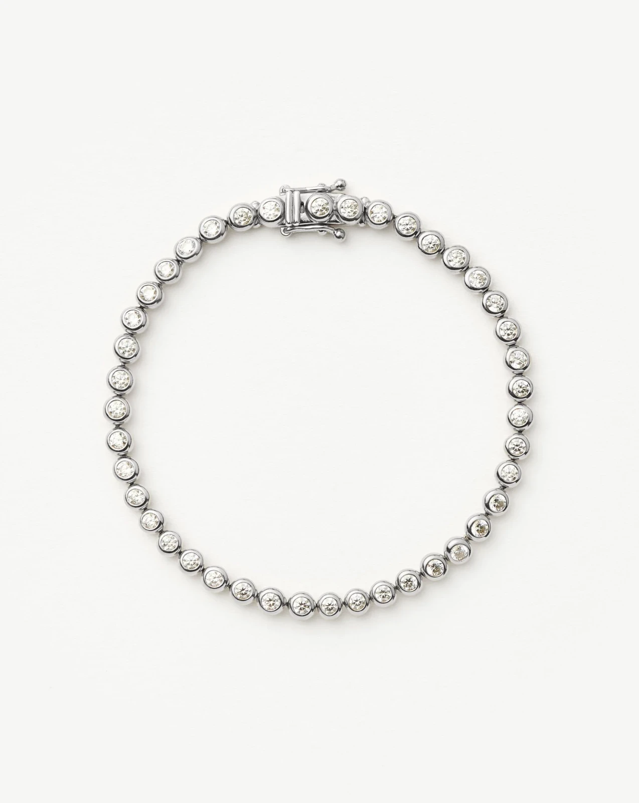 Tennis Round Bracelet | Silver Plated Cubic Zirconia