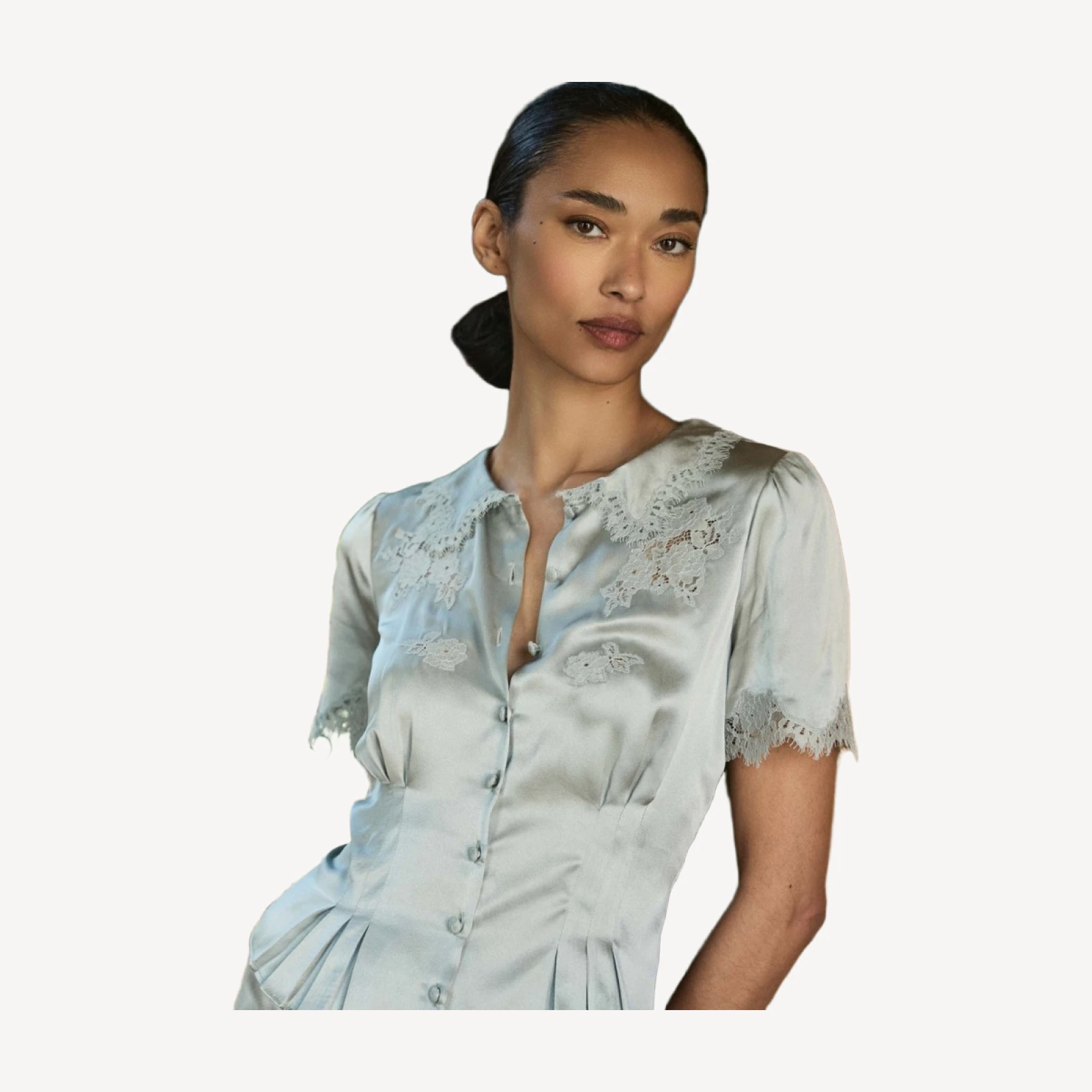 YVETTE TOP -- EUCALYPTUS