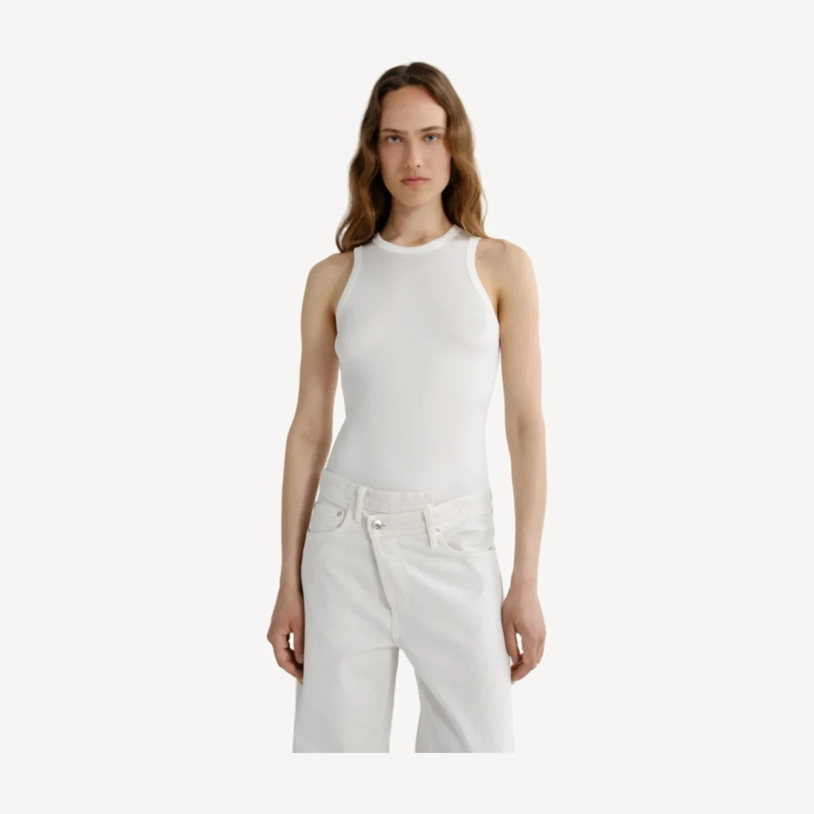 Andre Racer Tank in Vapor