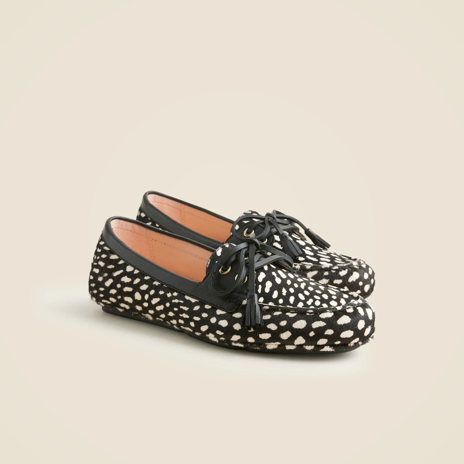 J.Crew driving loafers in printed calf hair