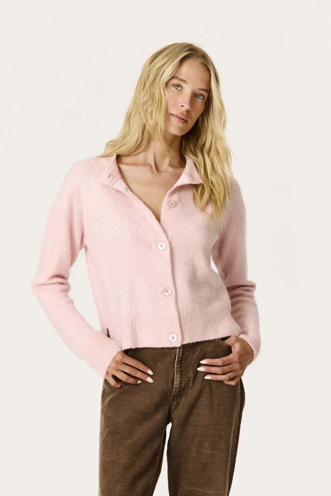 AURORA BOUCLE CARDIGAN - SHELL