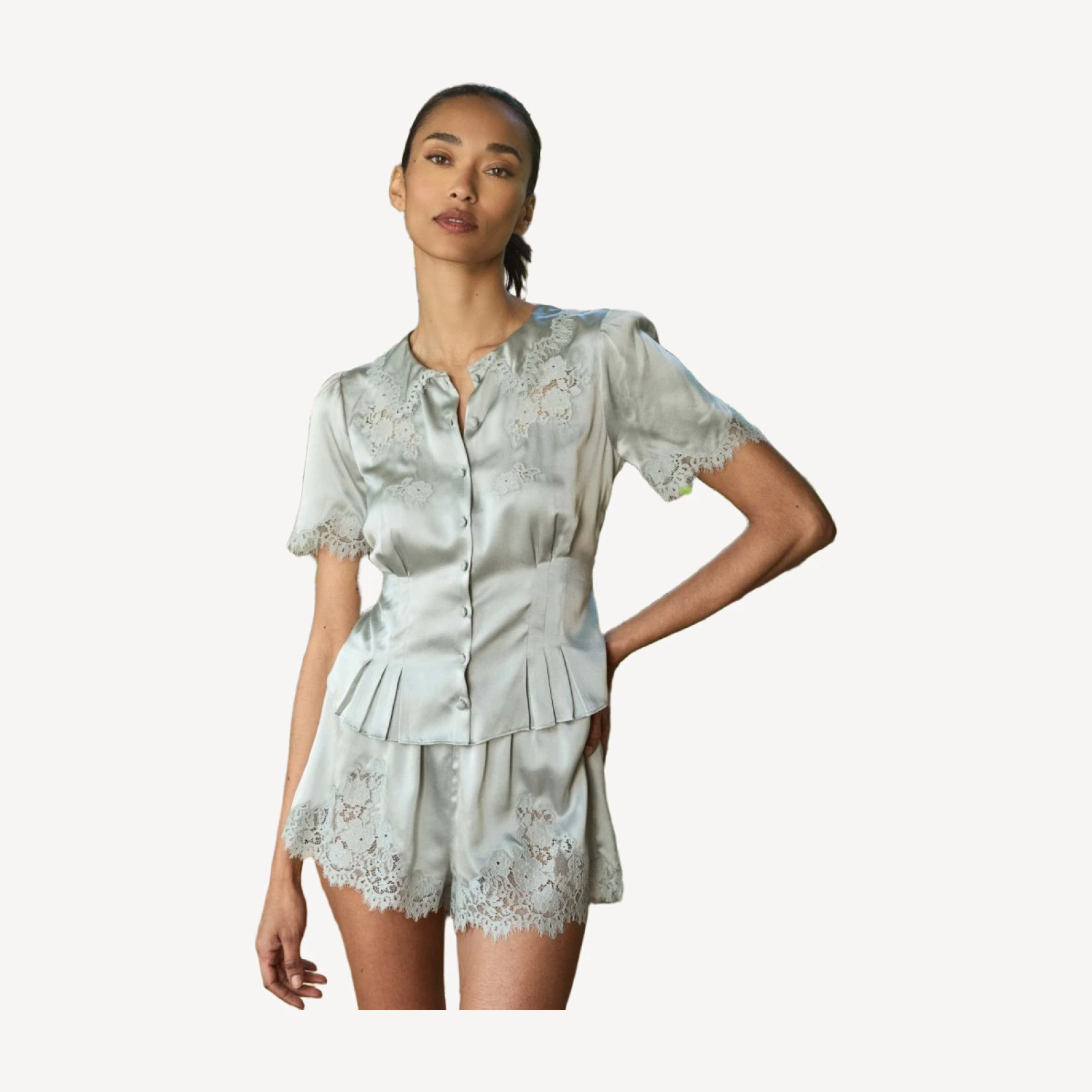 YVETTE TOP -- EUCALYPTUS